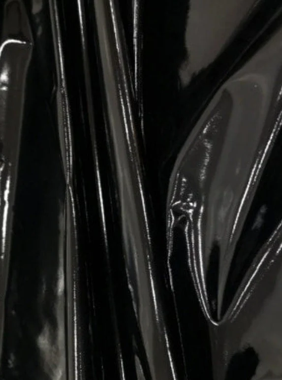 Black Glossy Stretch Patent Leather/Latex - Image 3