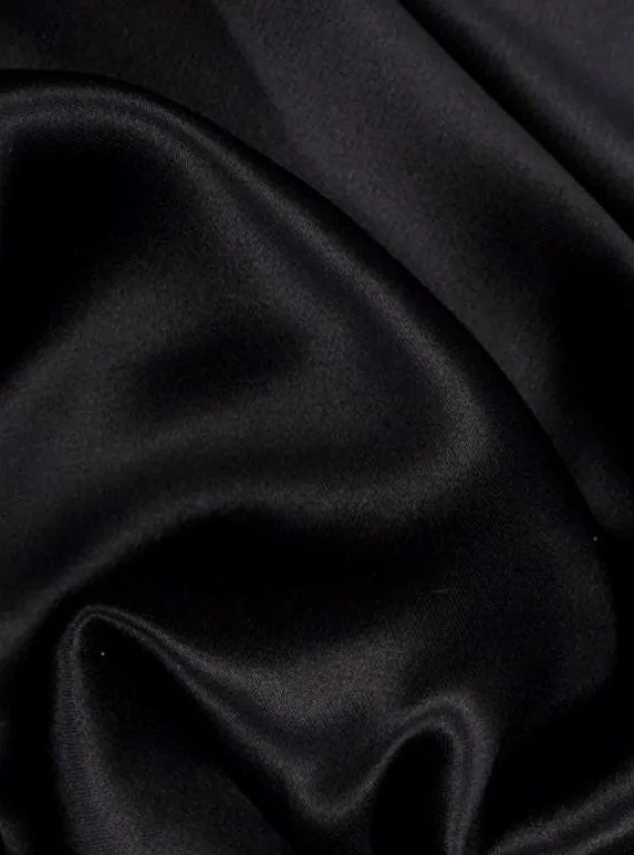 Black Duchesse Satin - Image 4