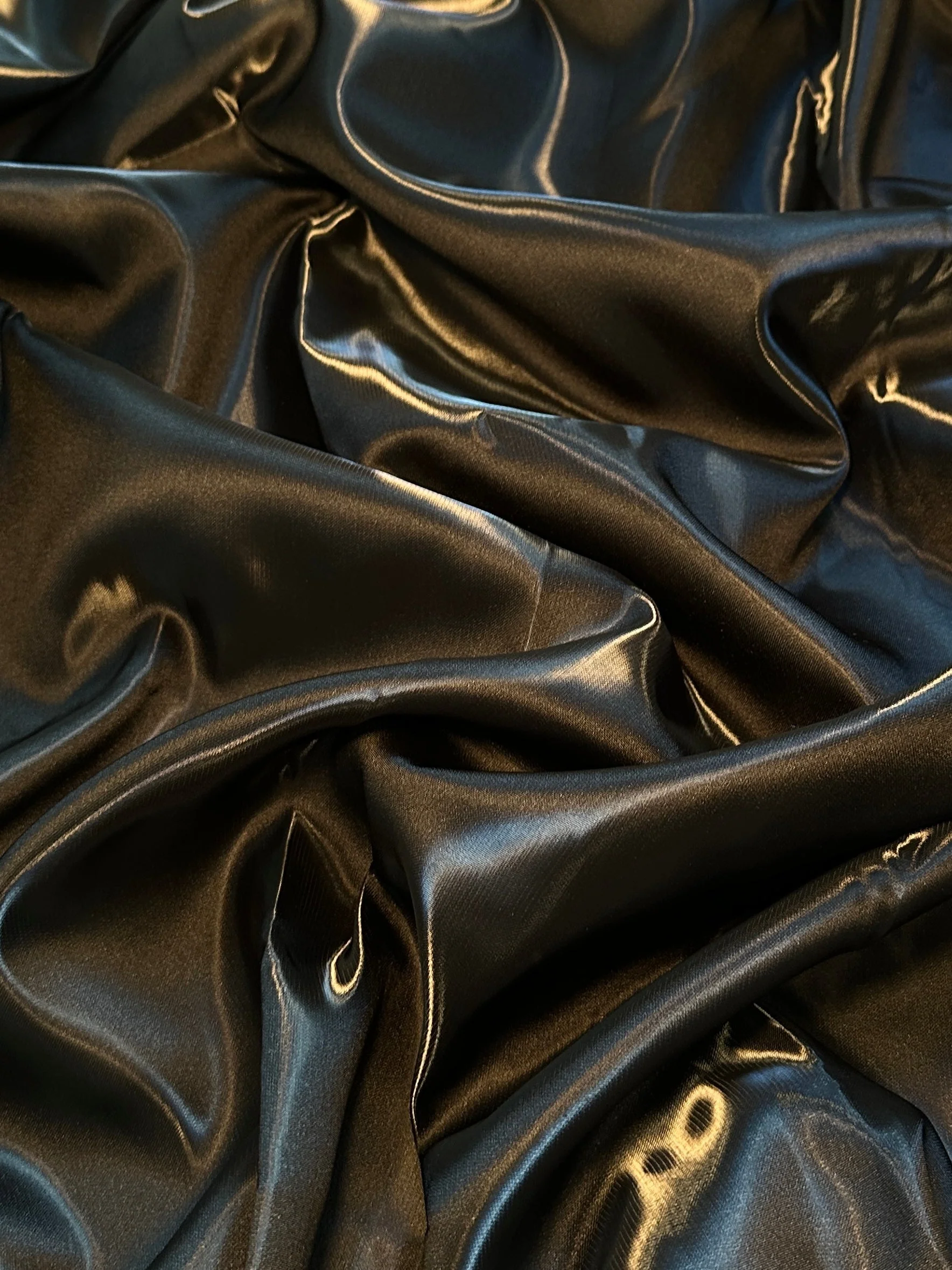 Black Liquid Bridal Satin - Image 4