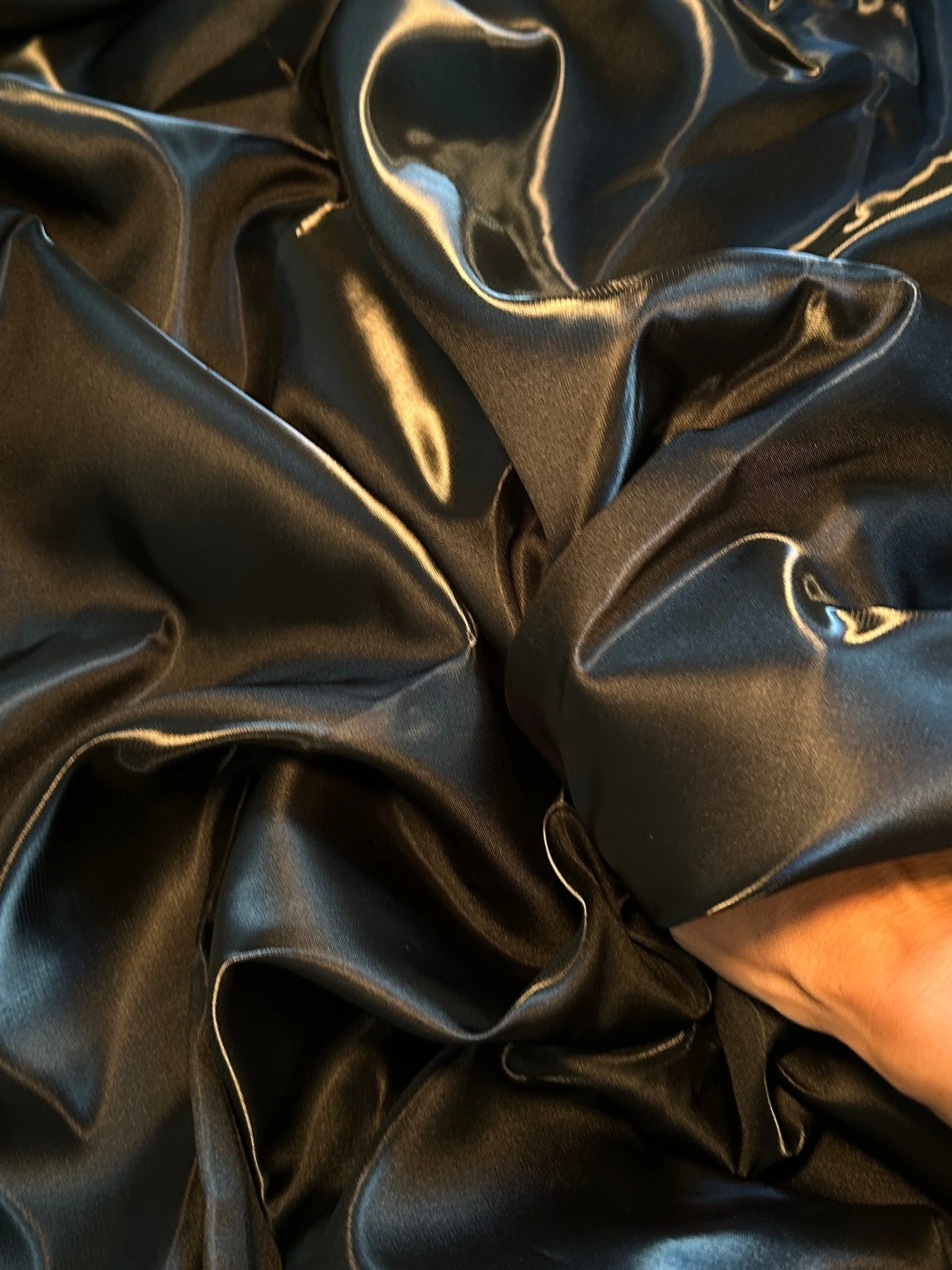 Black Liquid Bridal Satin - Image 6