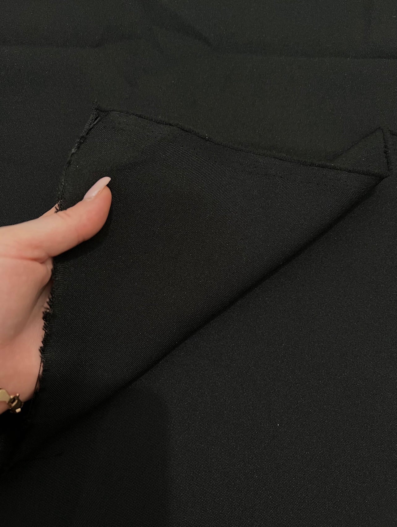 Black Poly Poplin - Image 3