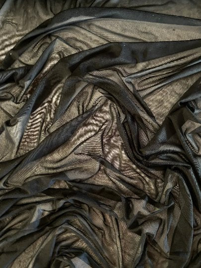 Black Power Mesh Fabric - Image 2