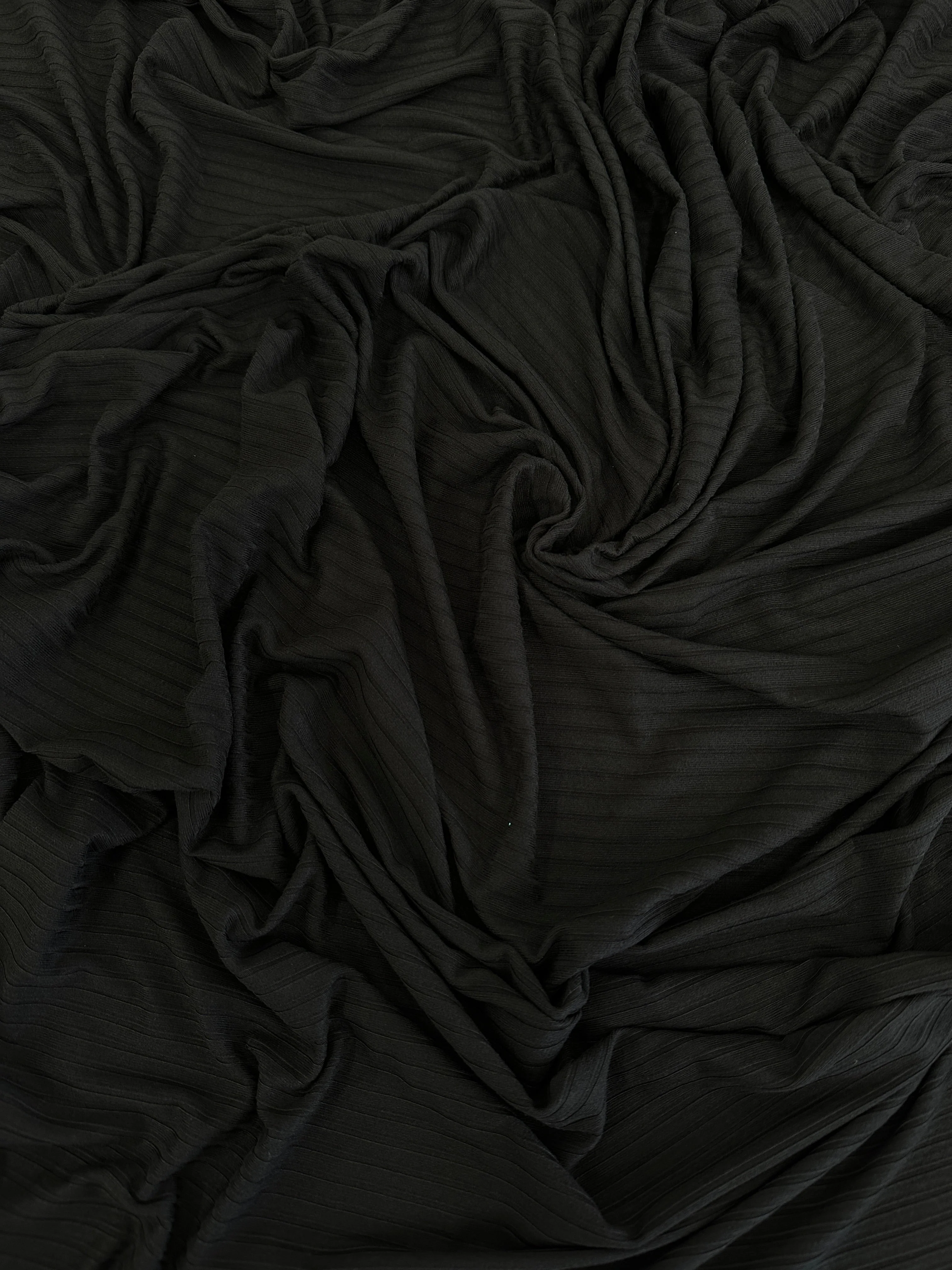 Black Rib Knit