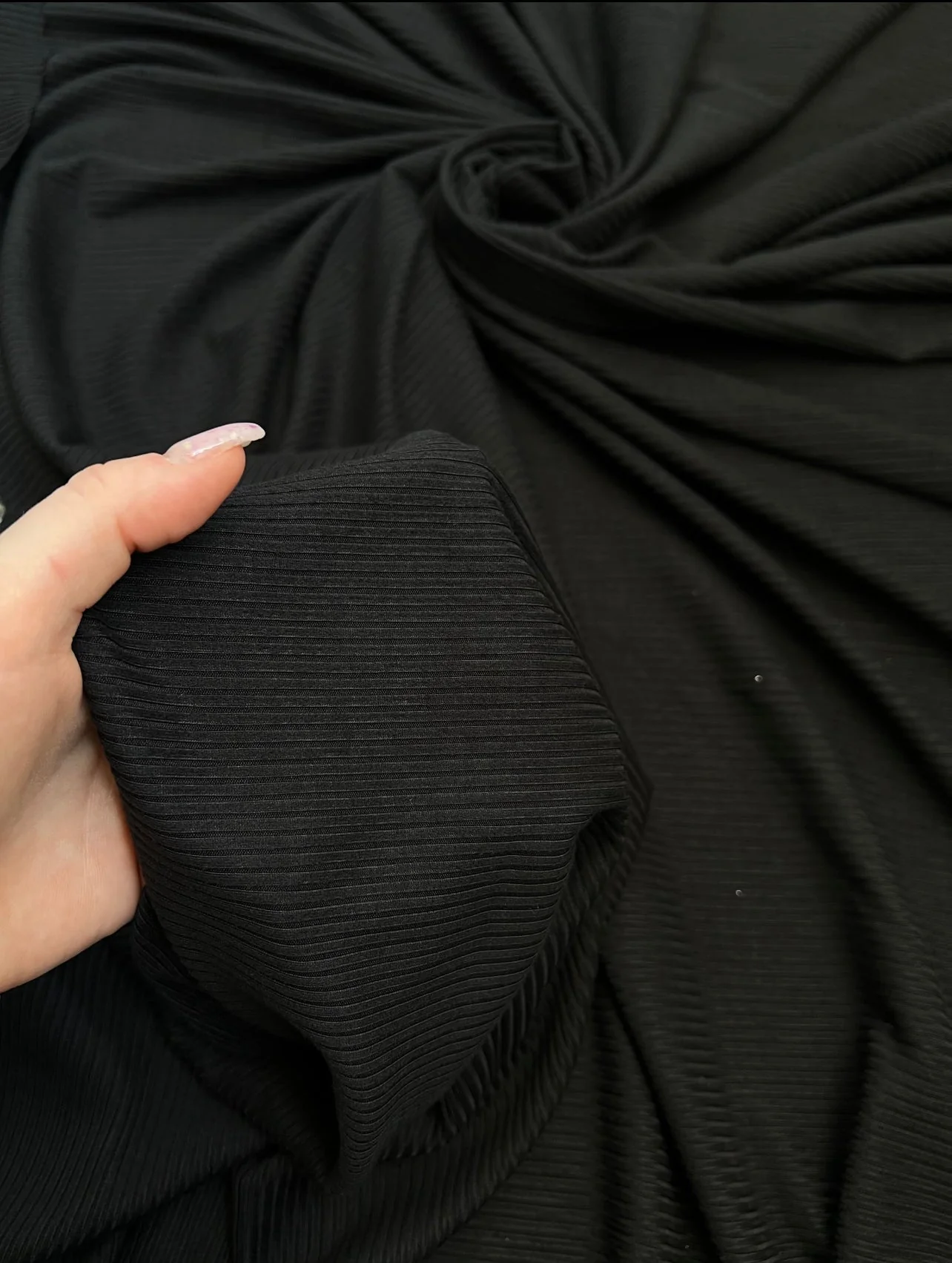 Black Rib Knit