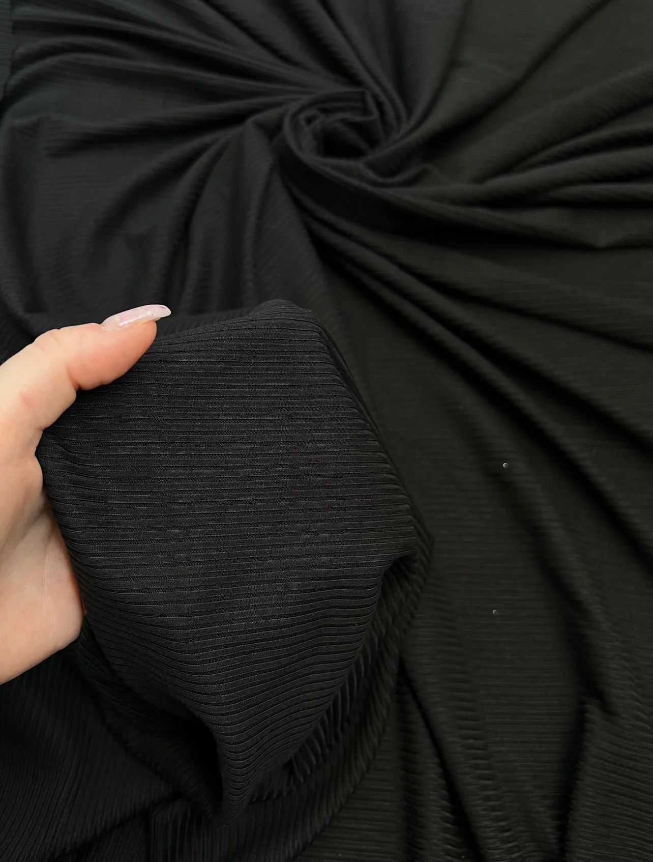 Black Rib Knit - Image 4