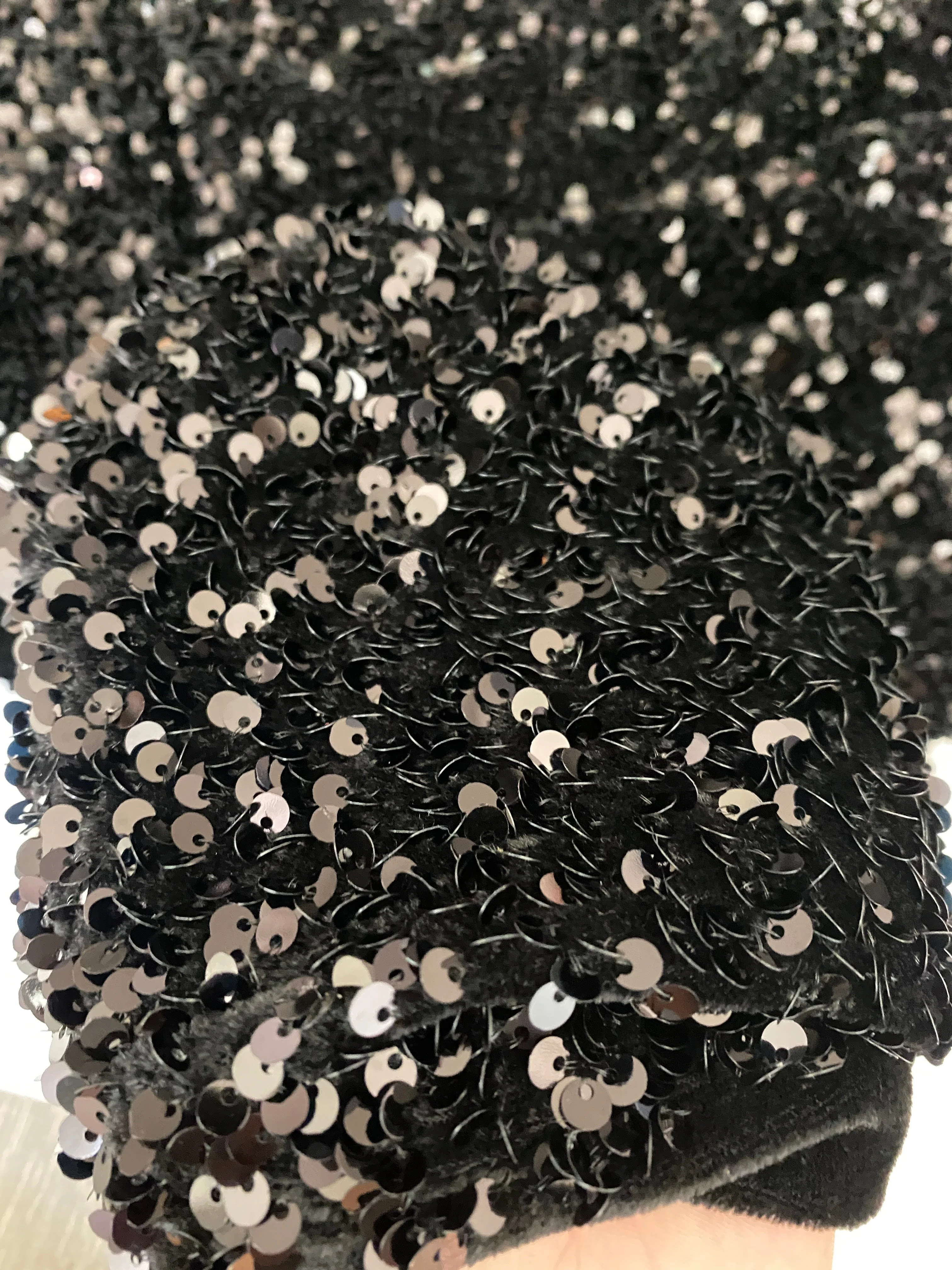 Black Sequin on Velvet - Image 4