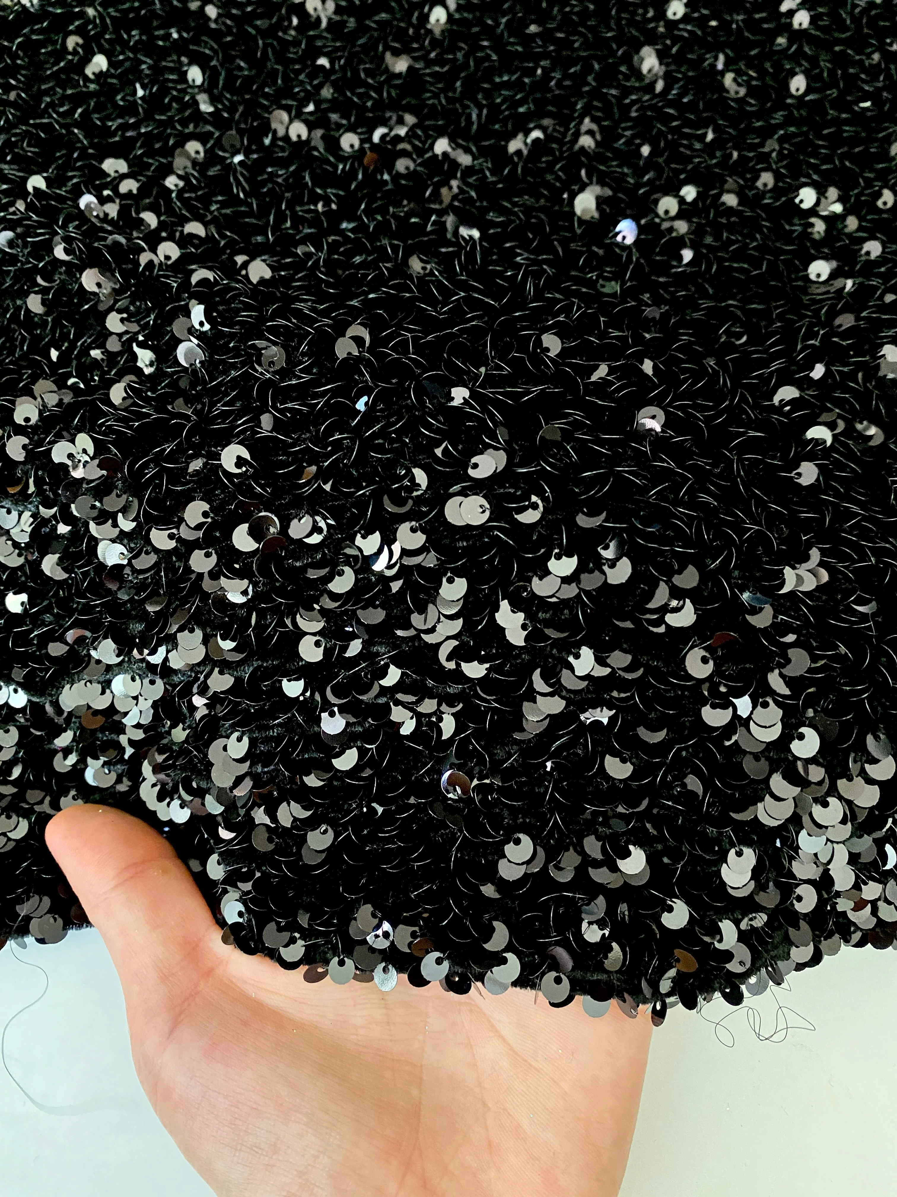Black Sequin on Velvet - Image 5