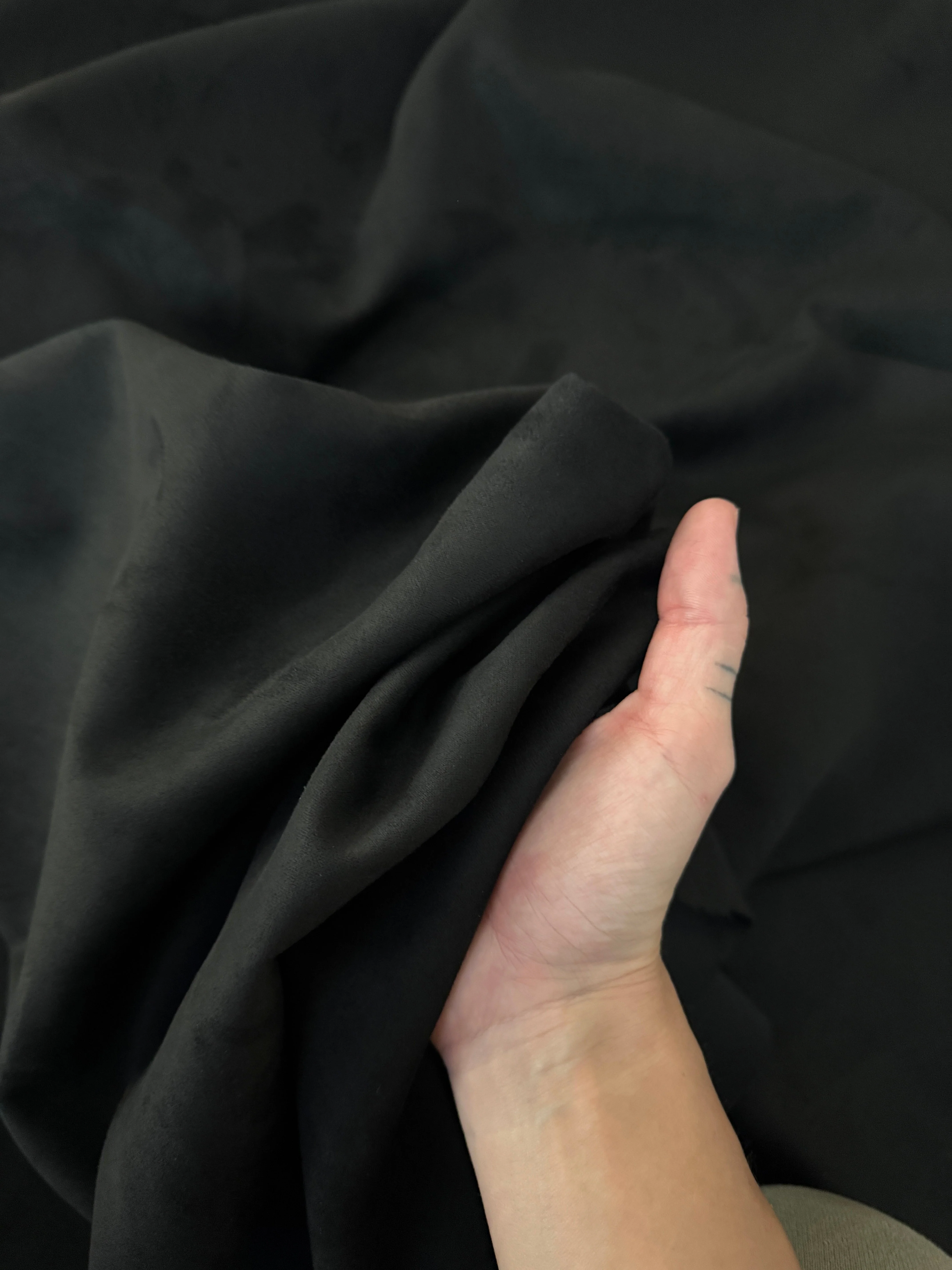 Black Stretch Apparel Techno Suede