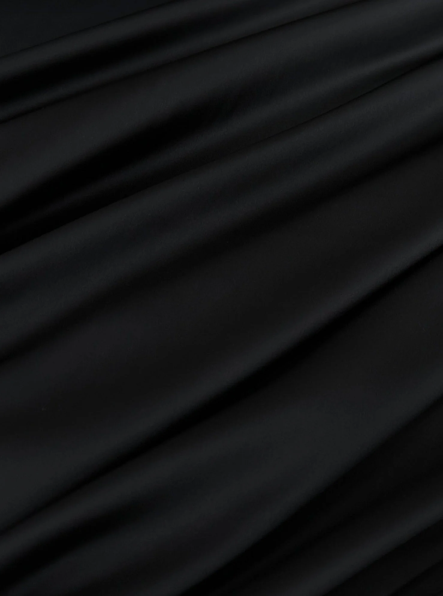 Black Stretch Crepe Back Satin - Image 3