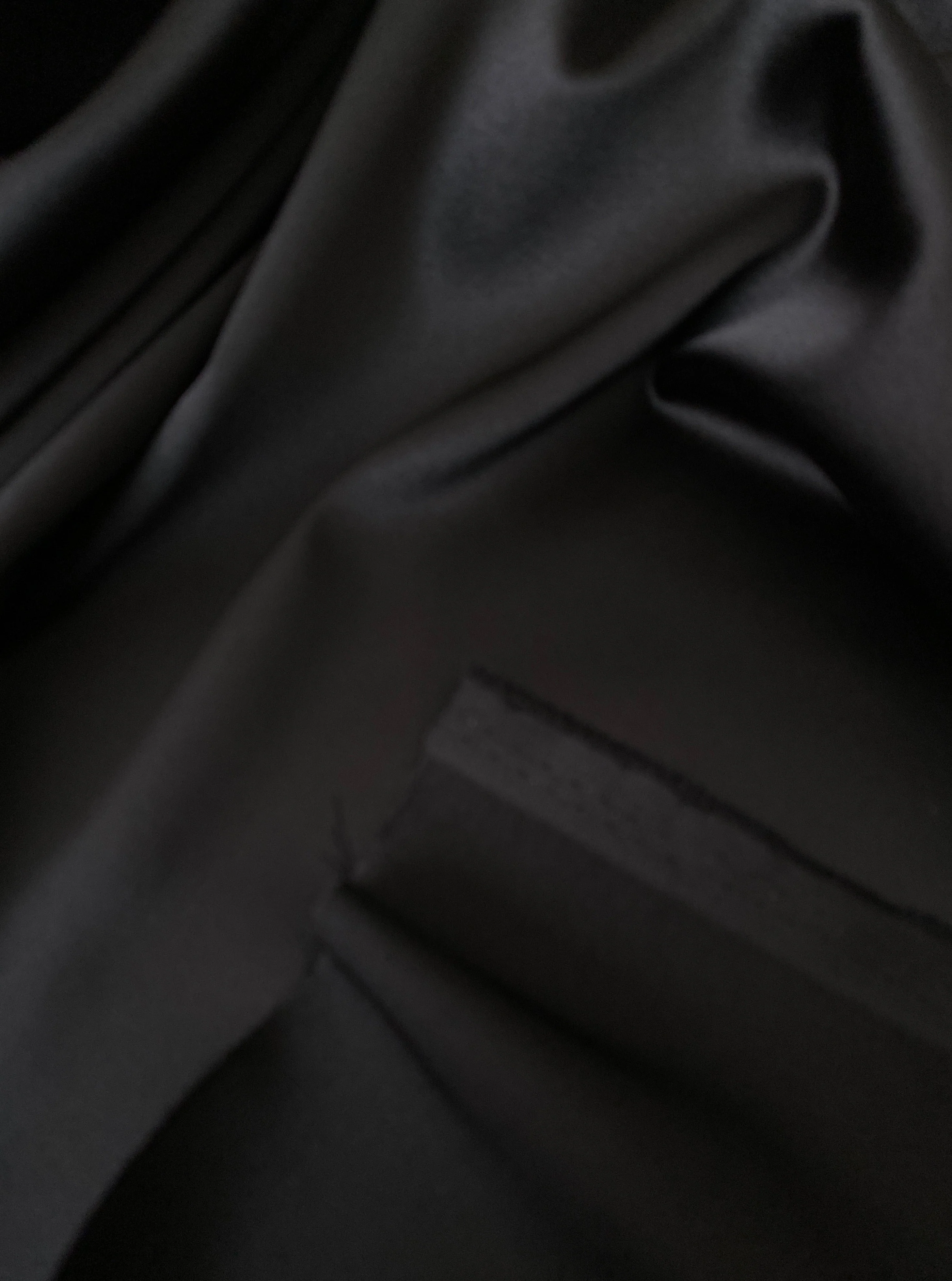 Black Stretch Crepe Back Satin - Image 8
