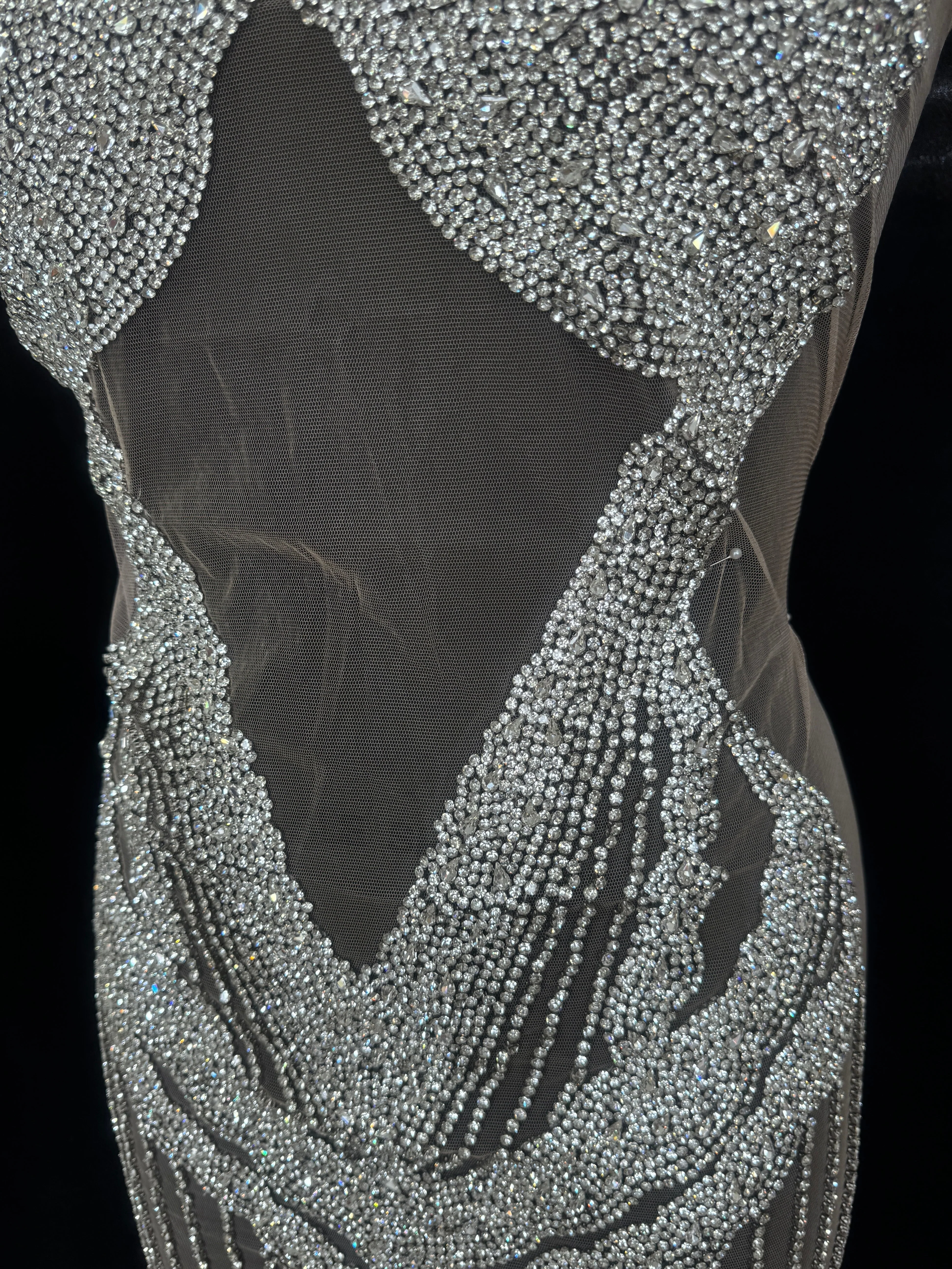 Blanca Silver Rhinestone Bodice Applique - Image 5