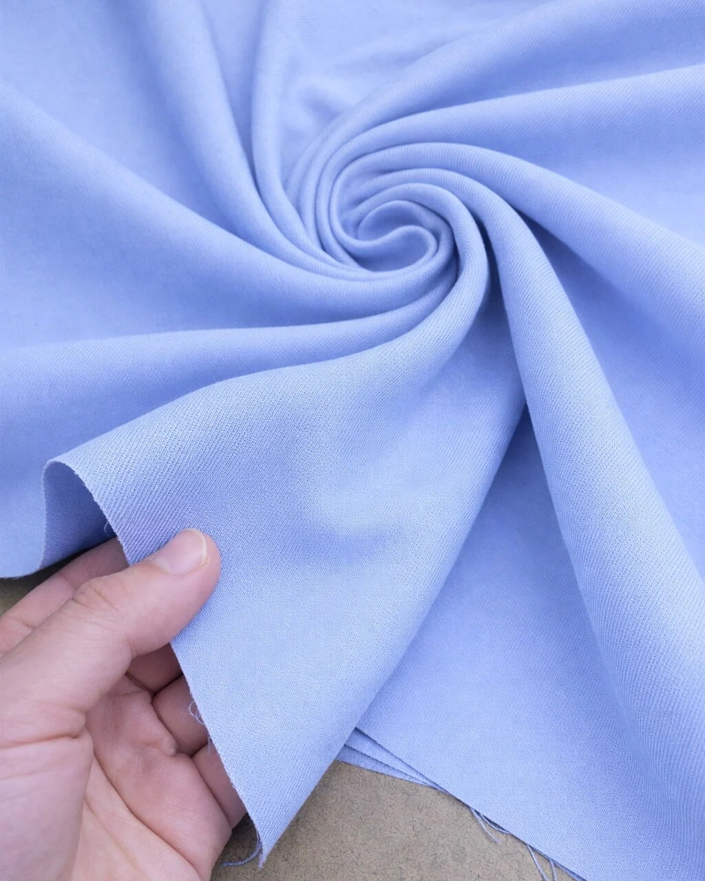 Blue Denim Look Stretch Twill - Image 8