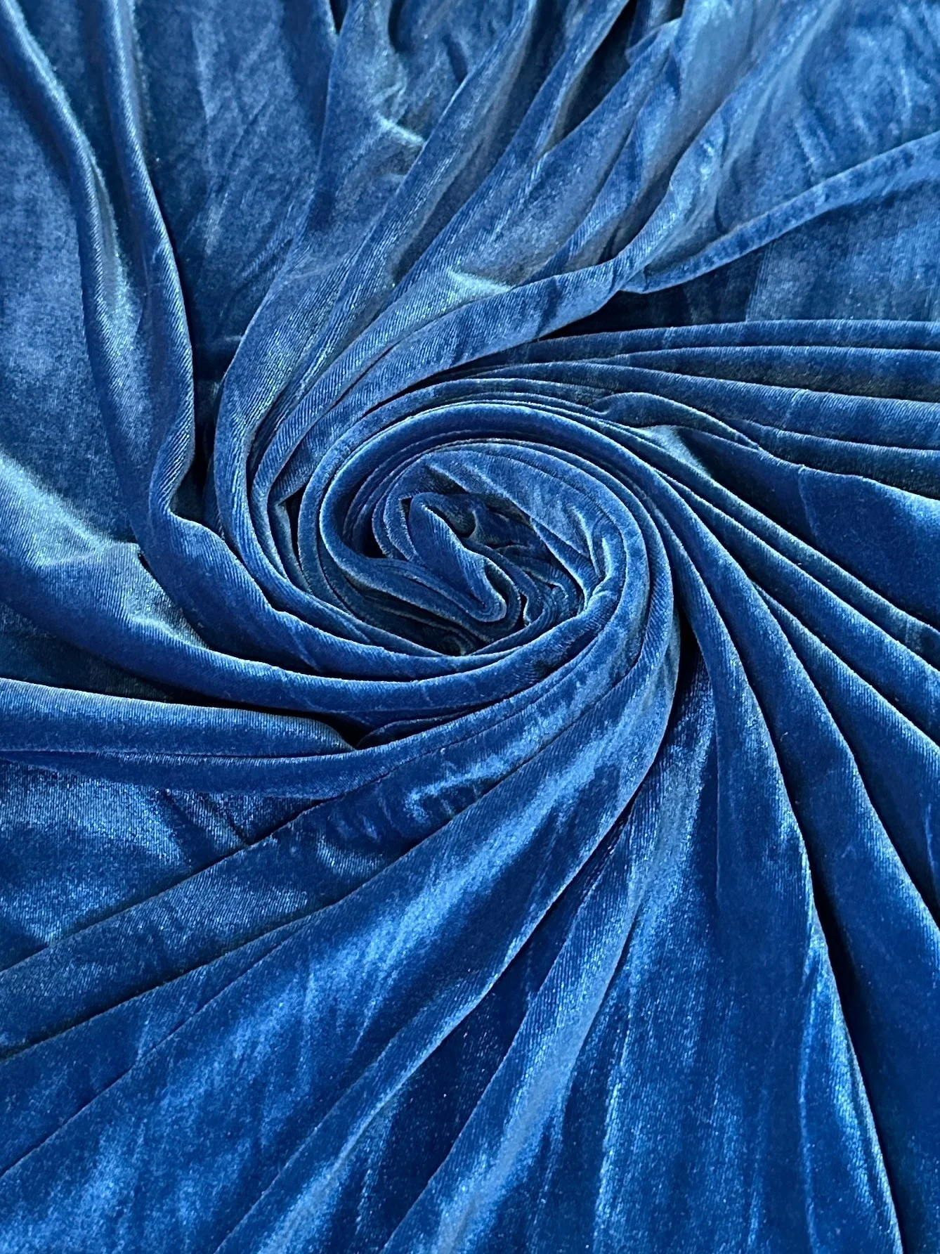 Blue Sapphire Stretch Velvet