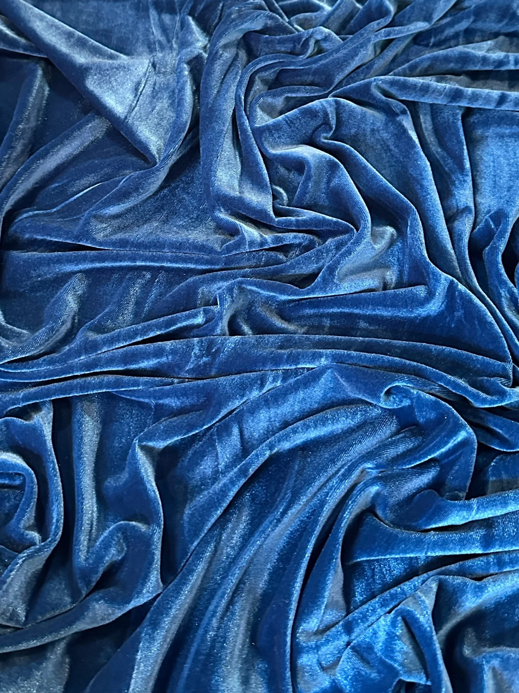 Blue Sapphire Stretch Velvet - Image 4