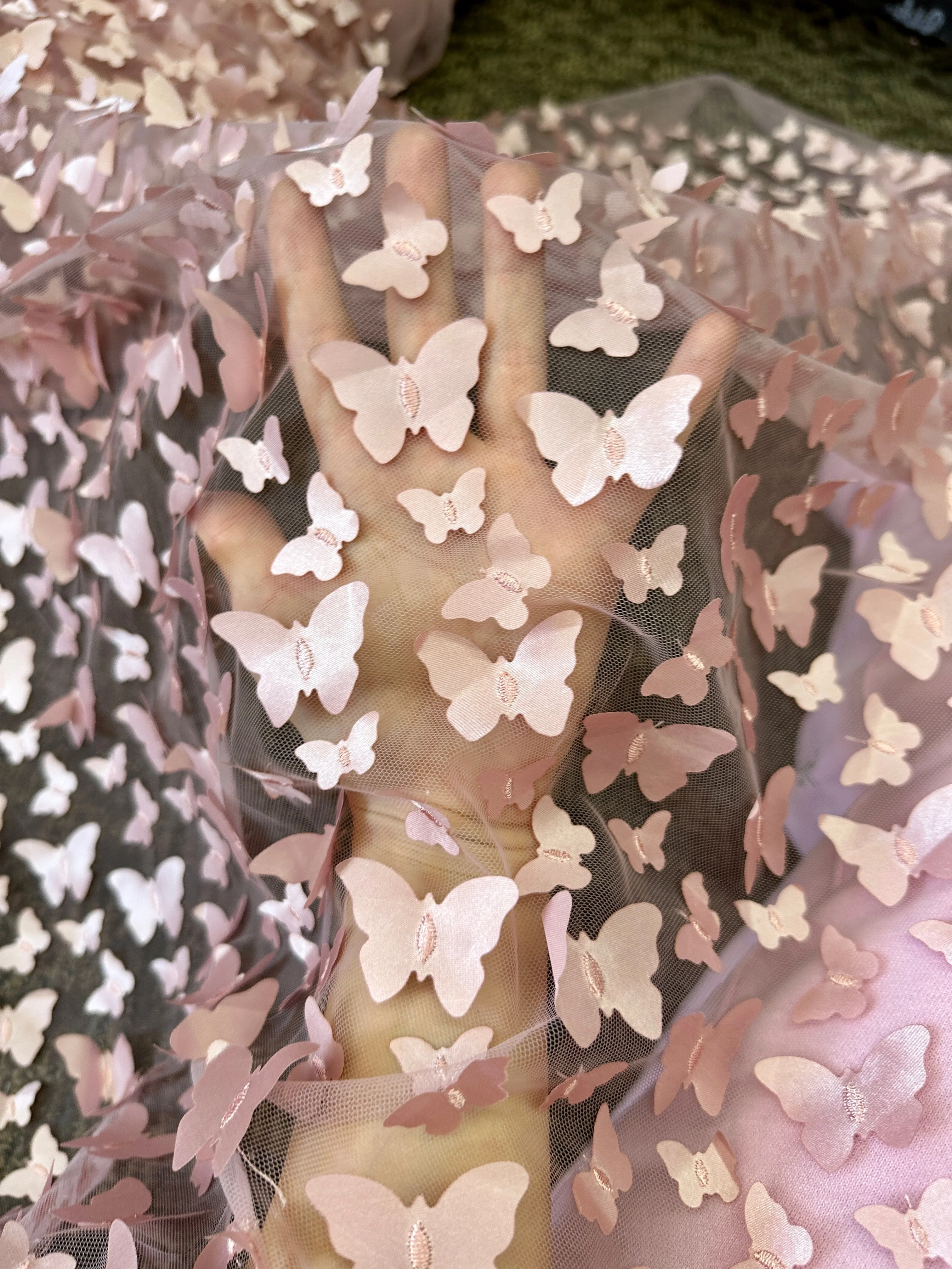 Blush 3D Butterfly Lace - Image 3
