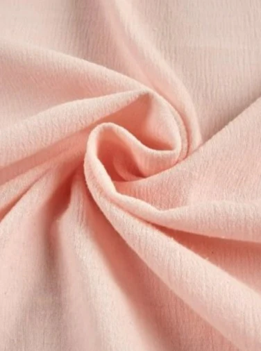 Blush Crinkle Cotton Gauze - Image 3