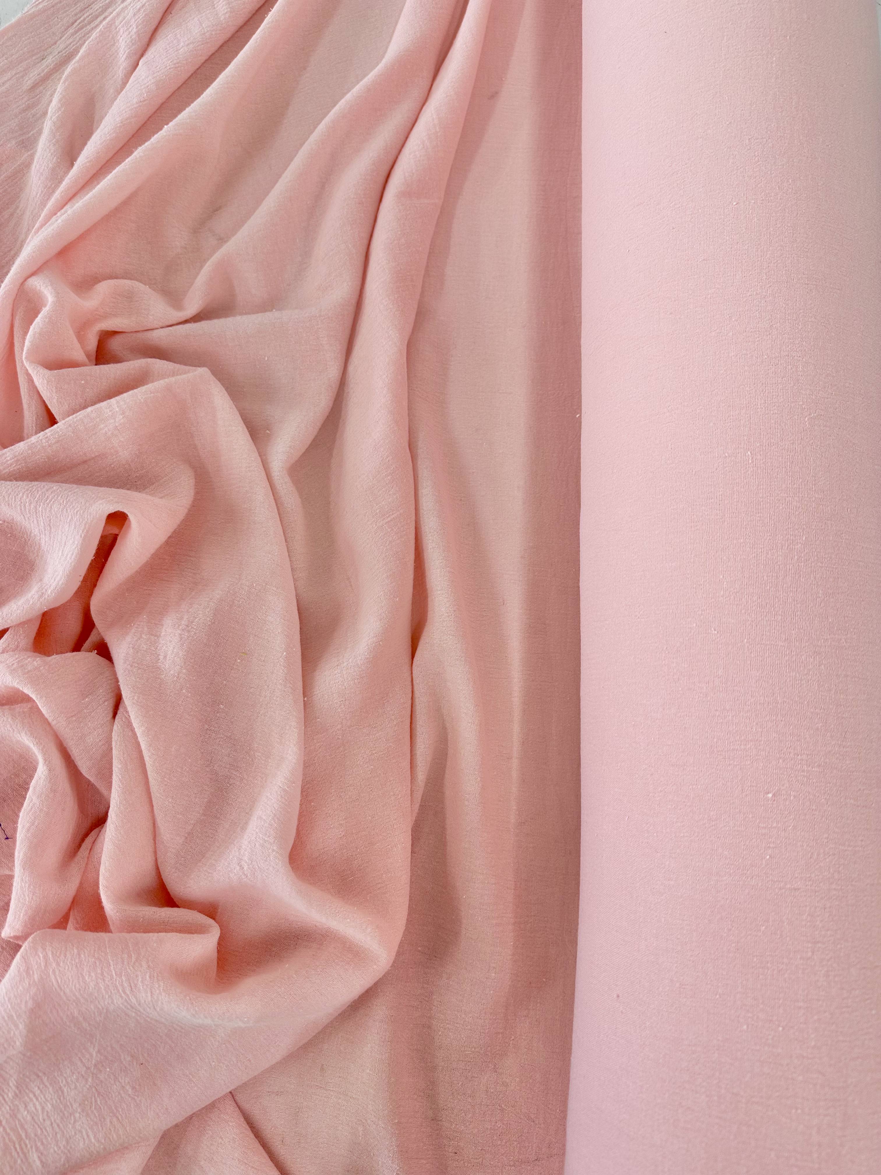 Blush Crinkle Cotton Gauze - Image 4