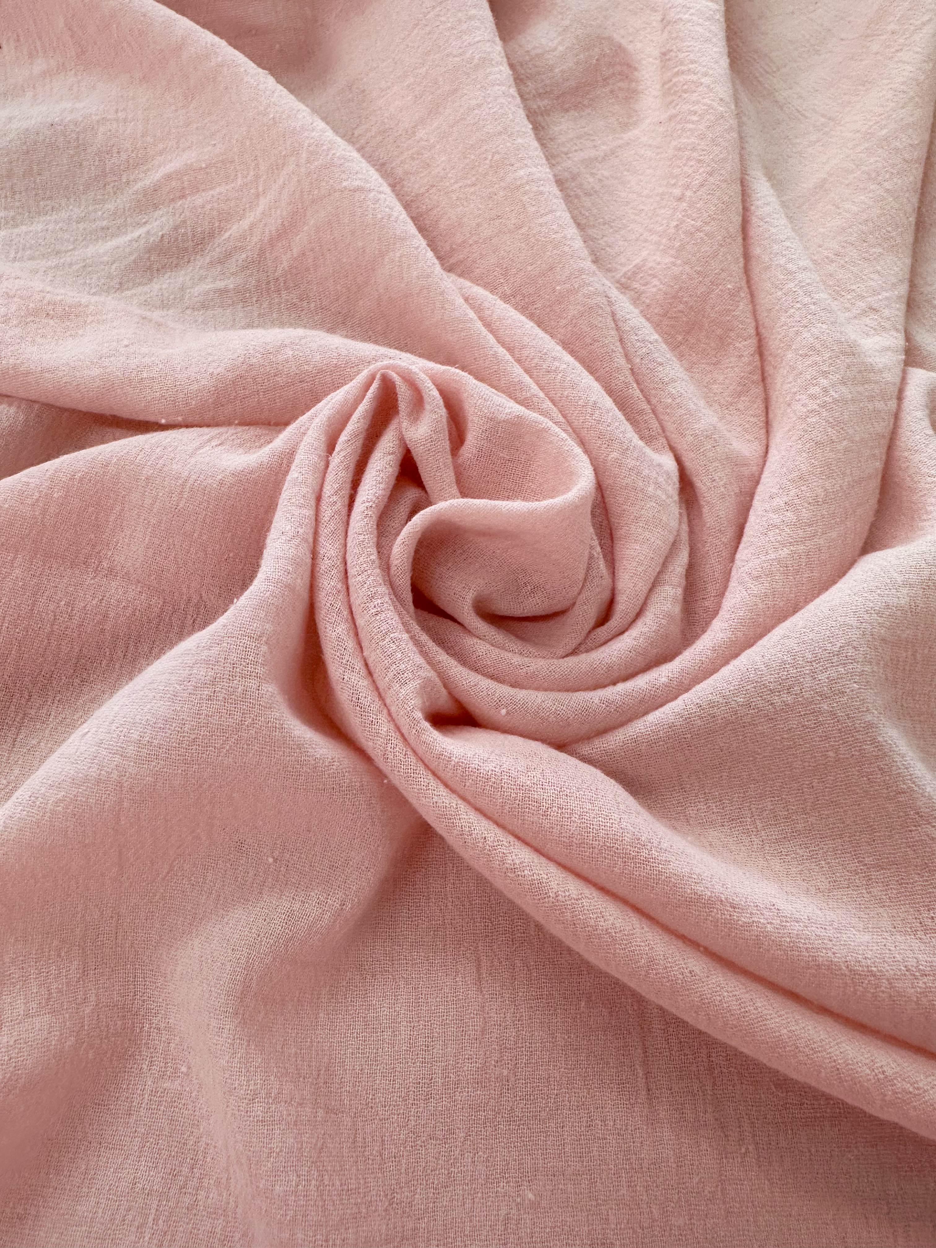 Blush Crinkle Cotton Gauze - Image 8