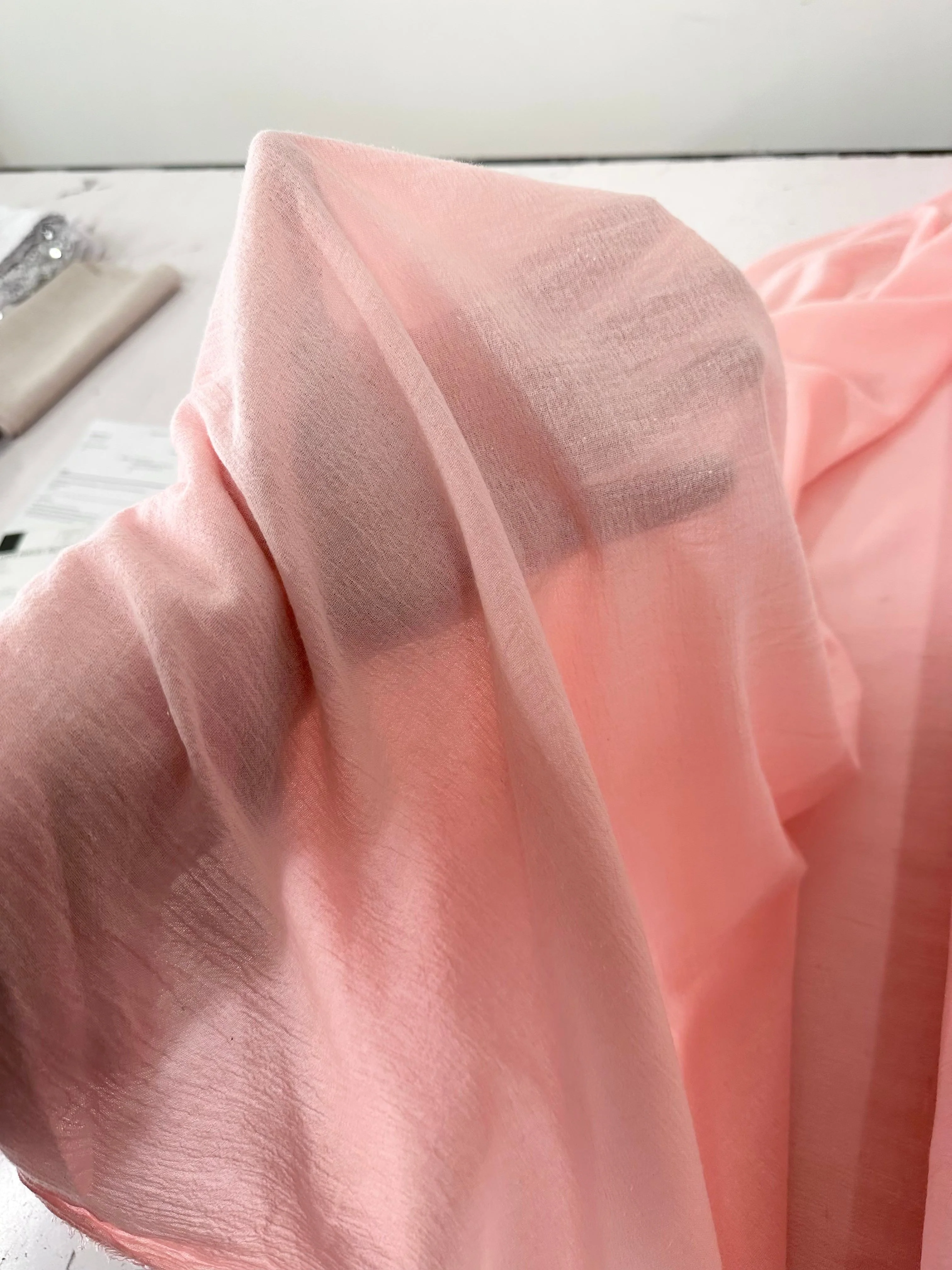 Blush Crinkle Cotton Gauze - Image 9