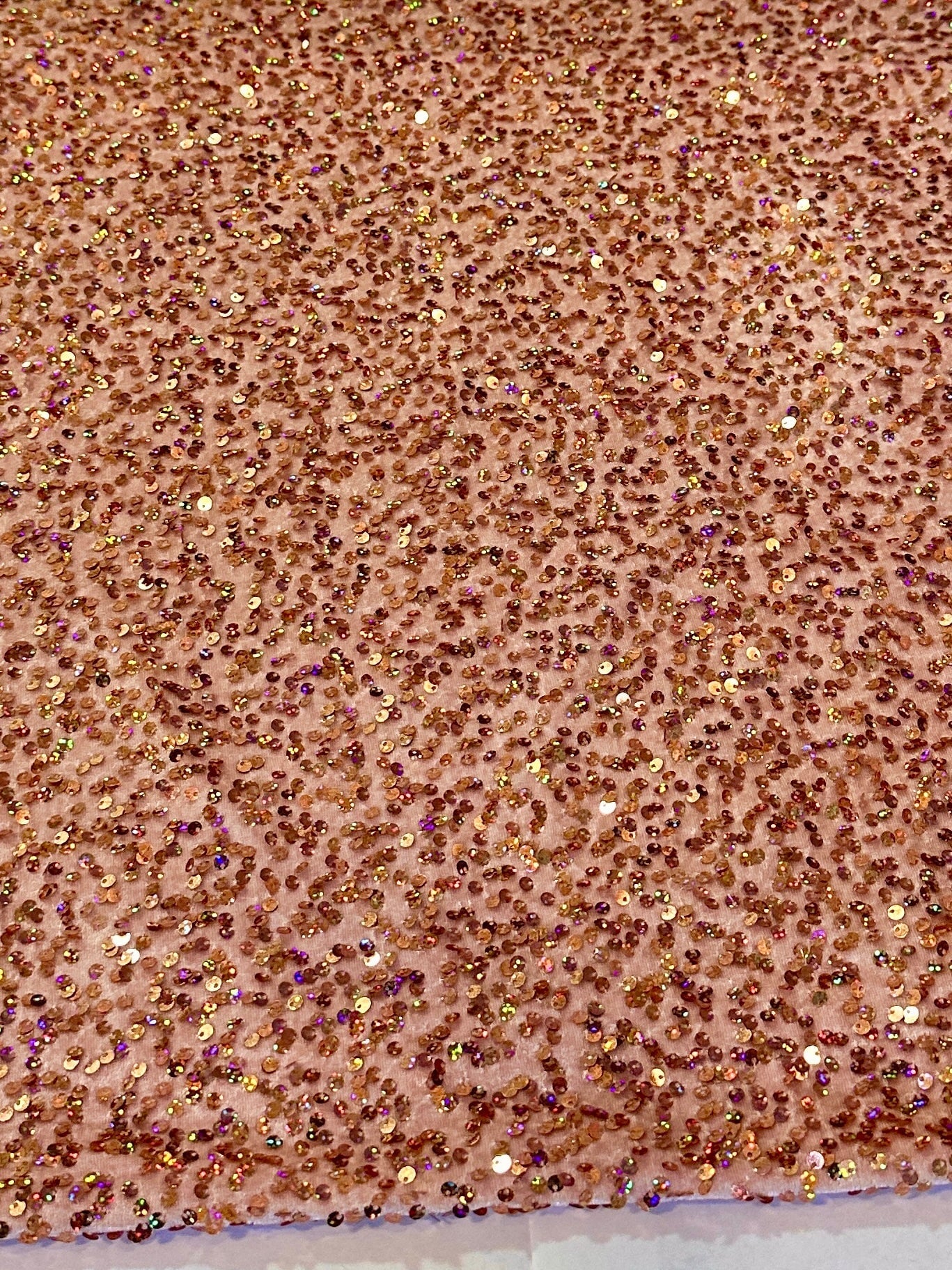 Blush Iridescent Sequins Velvet - Image 3