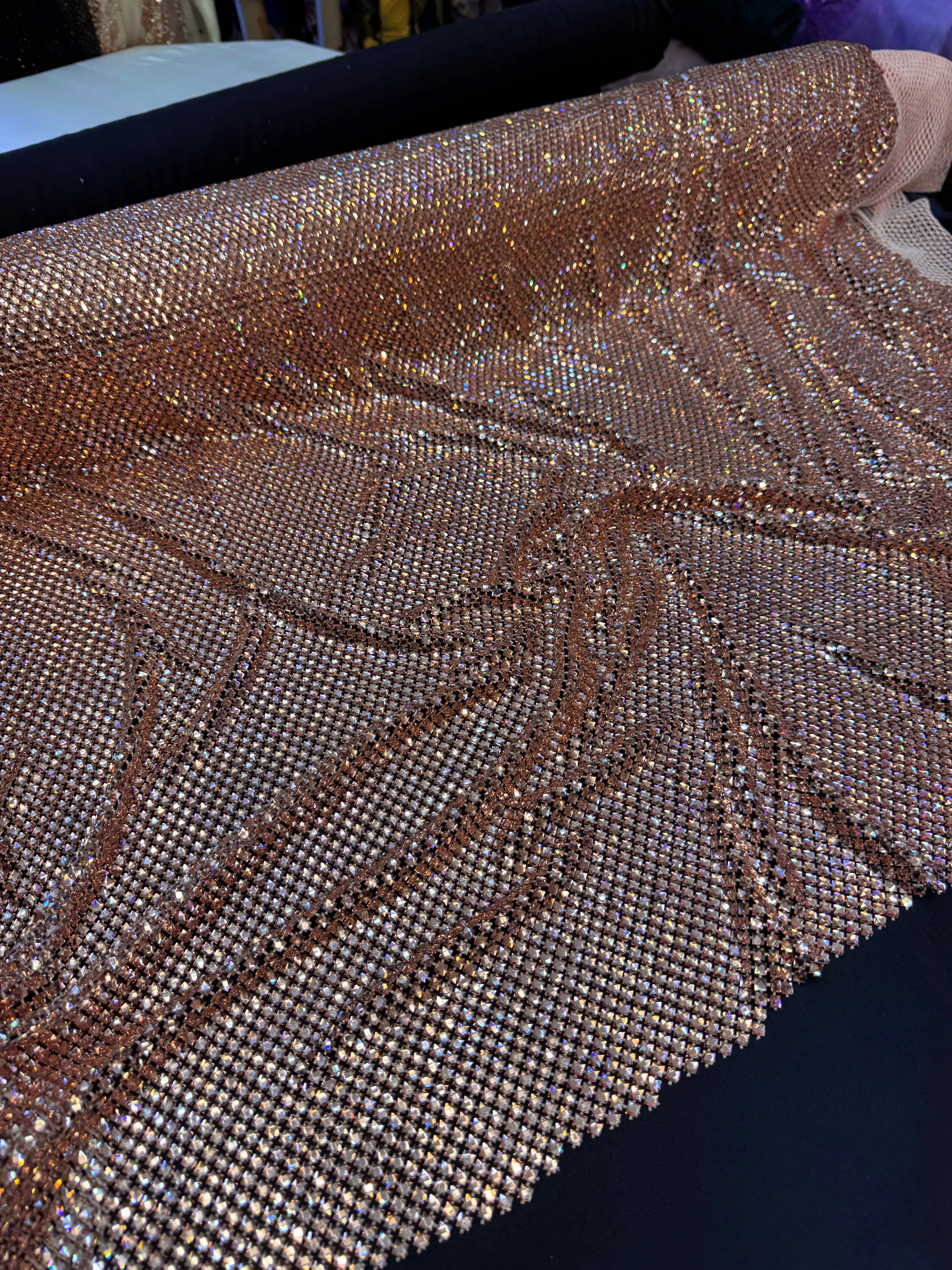 Blush Luxury Rhinestone Mesh - Image 3