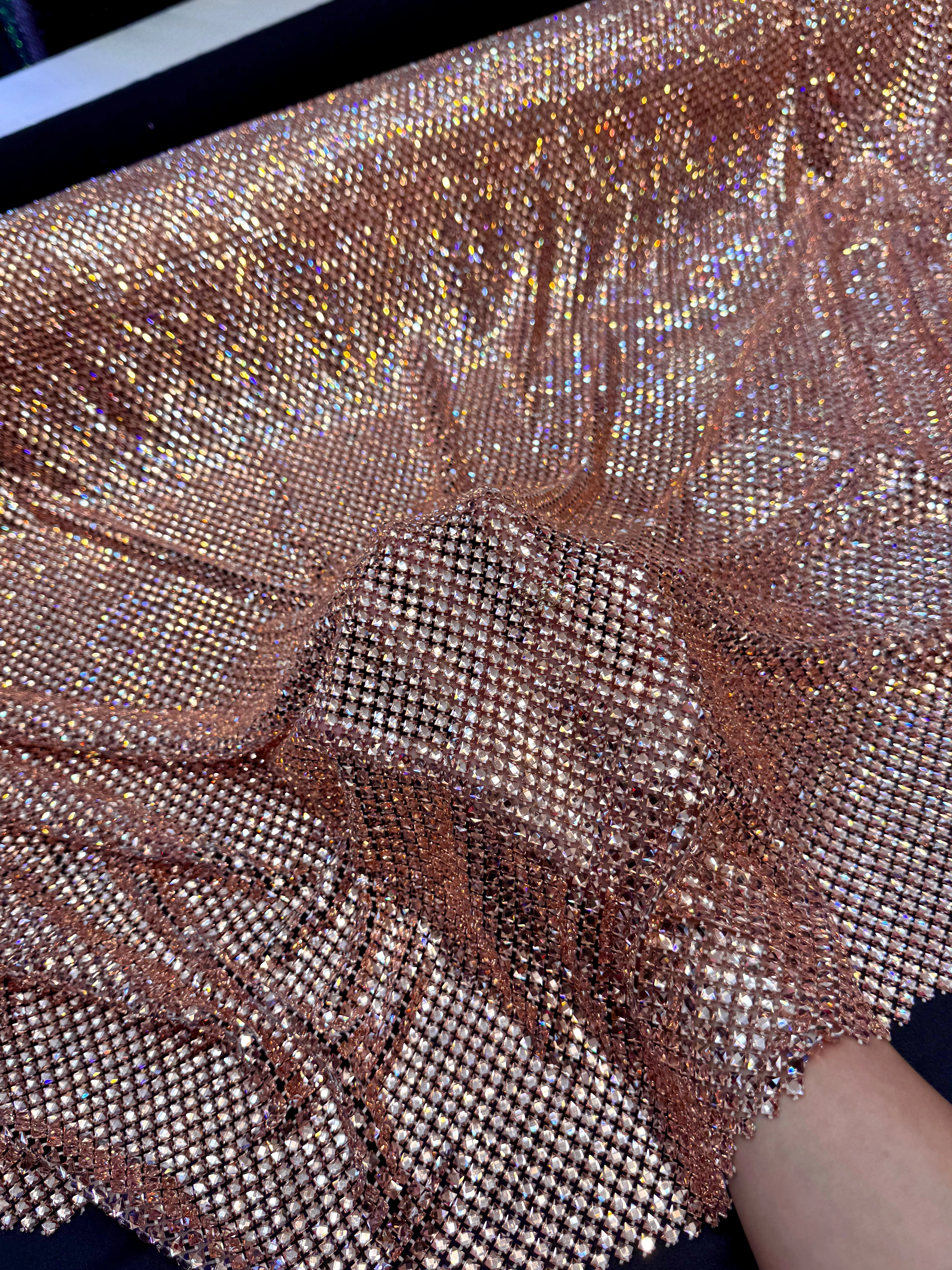 Blush Luxury Rhinestone Mesh - Image 6