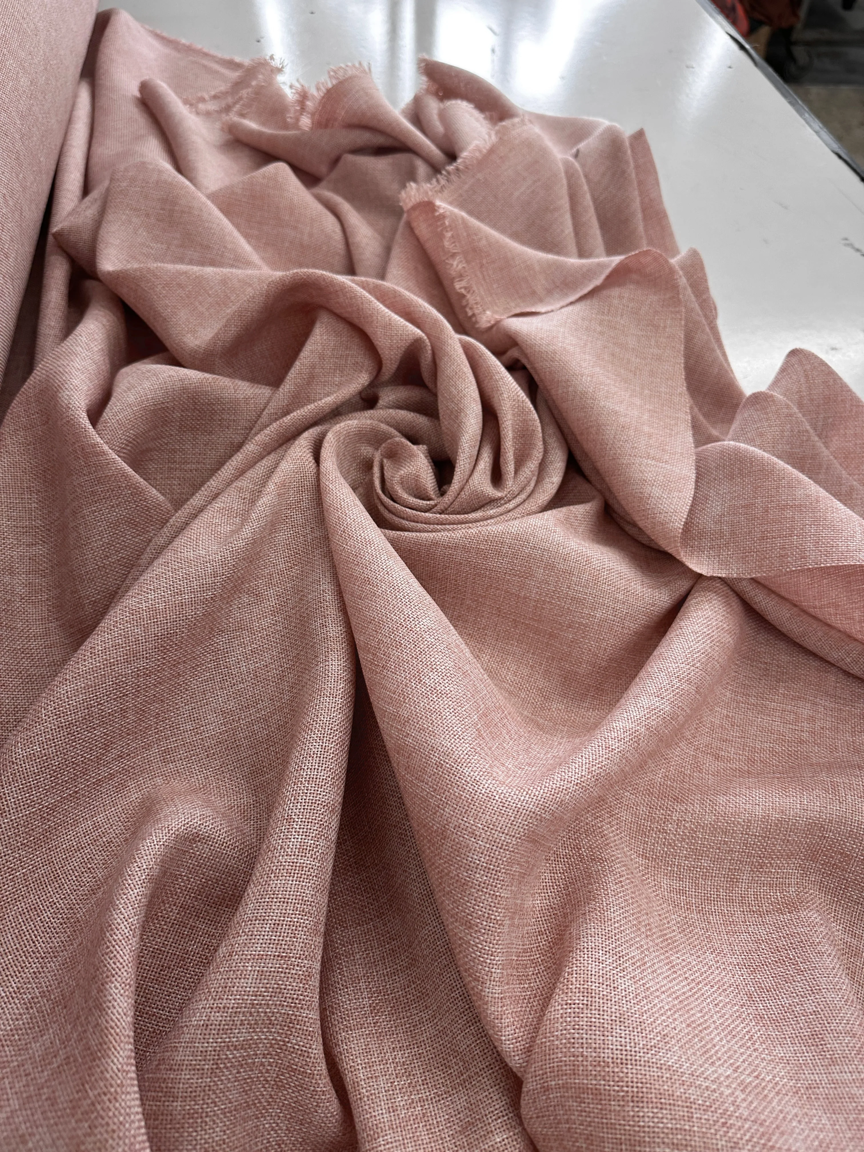 Blush Pink Faux Linen - Image 7