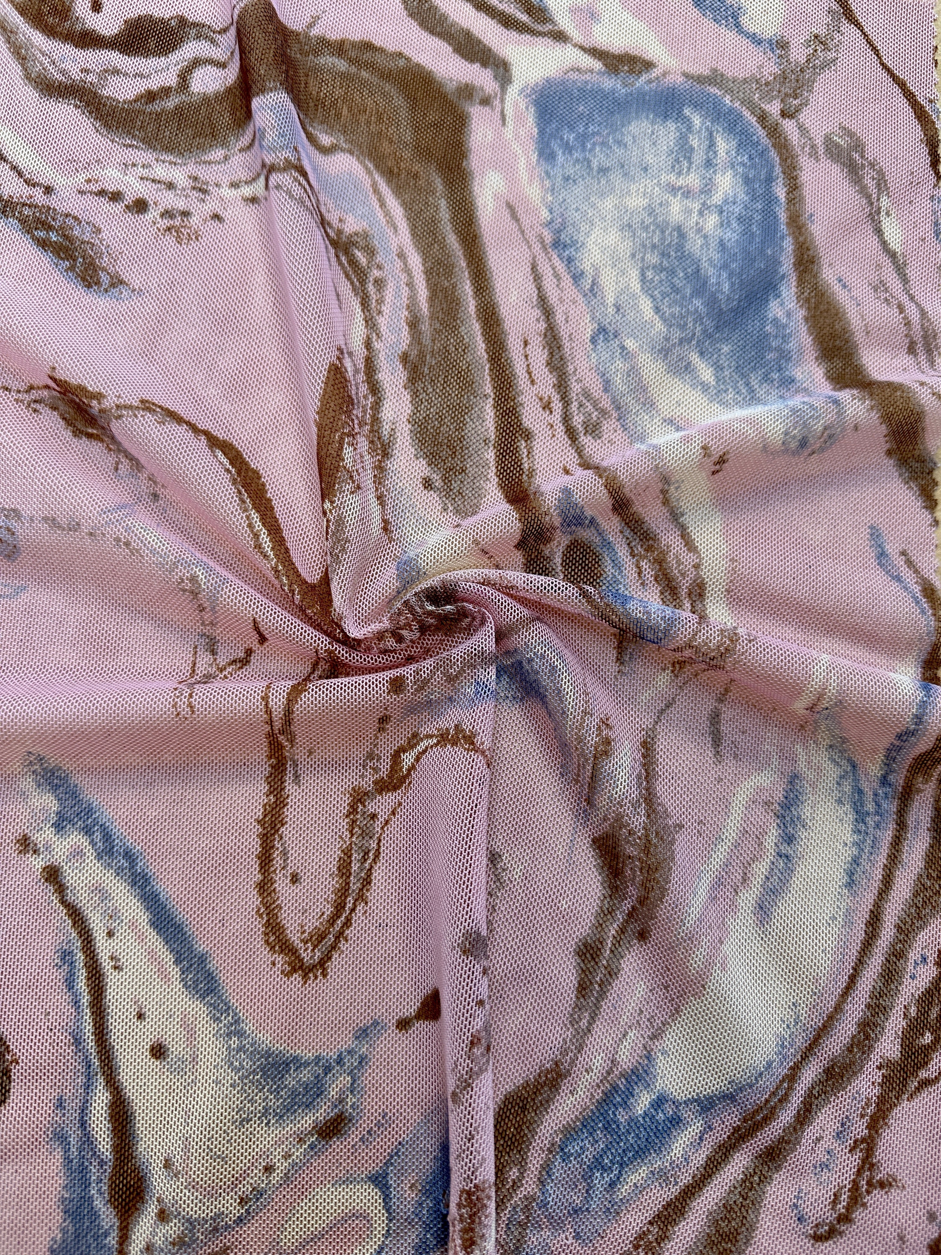 Blush Pink Marble Power Mesh - Image 5