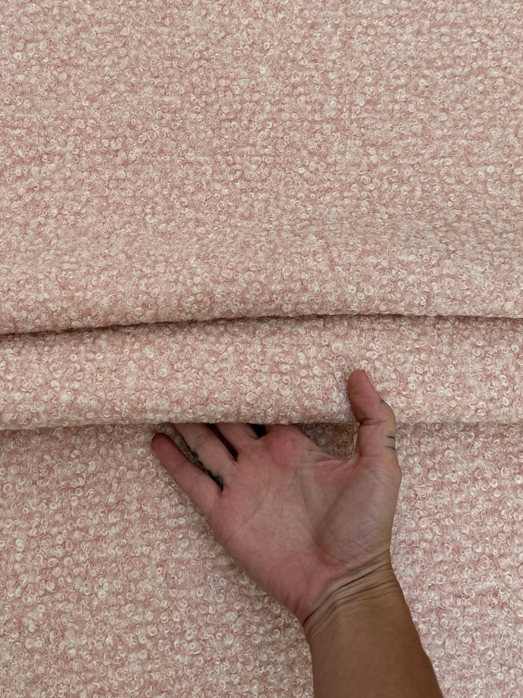Blush Pink Premium Lamb Faux Wool - Image 6