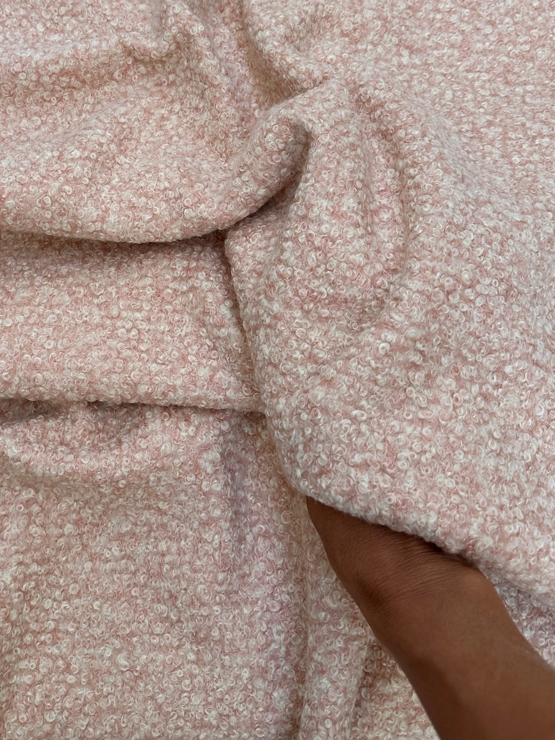 Blush Pink Premium Lamb Faux Wool - Image 9