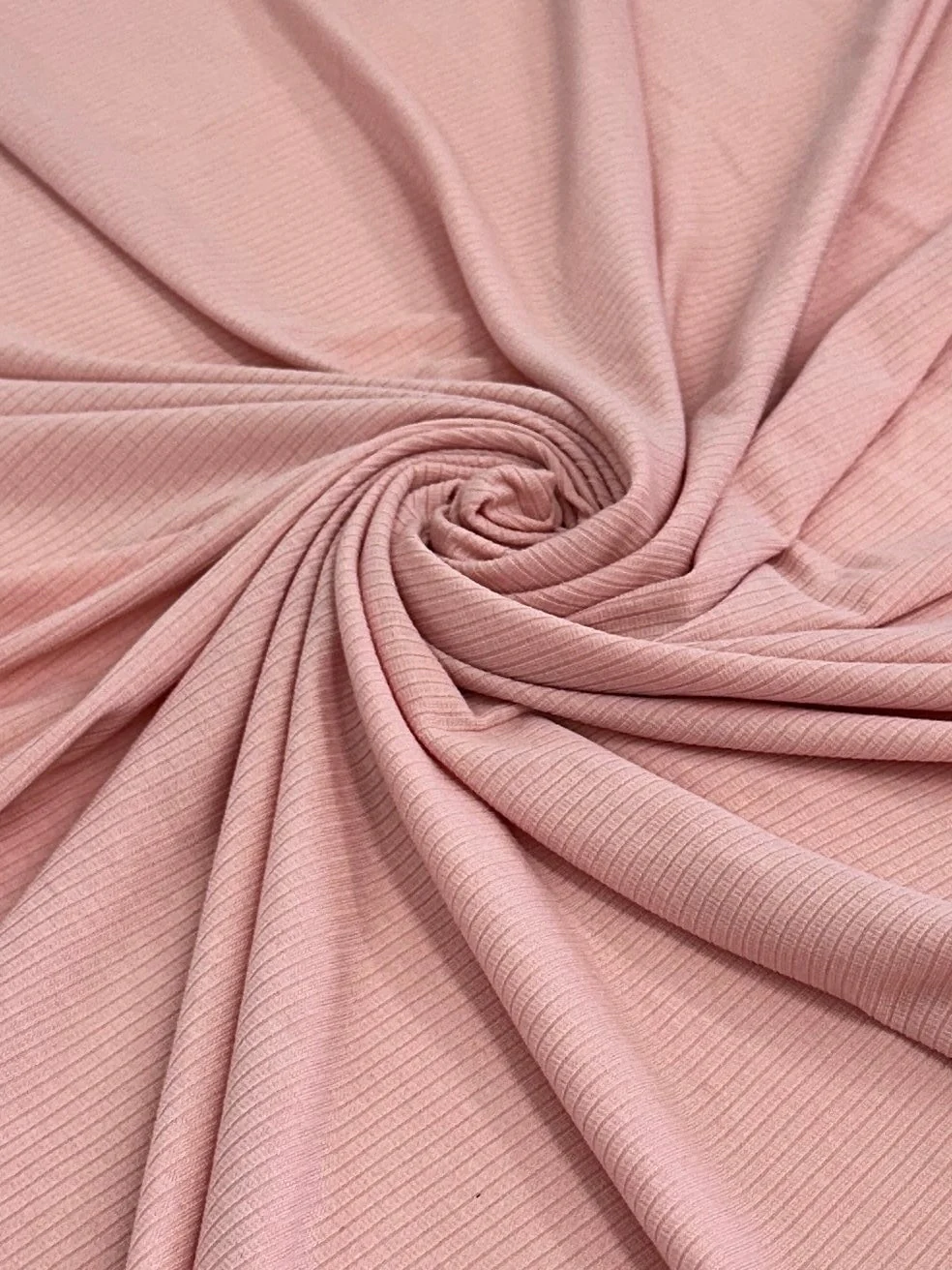 Blush Pink Solid Rib Knit
