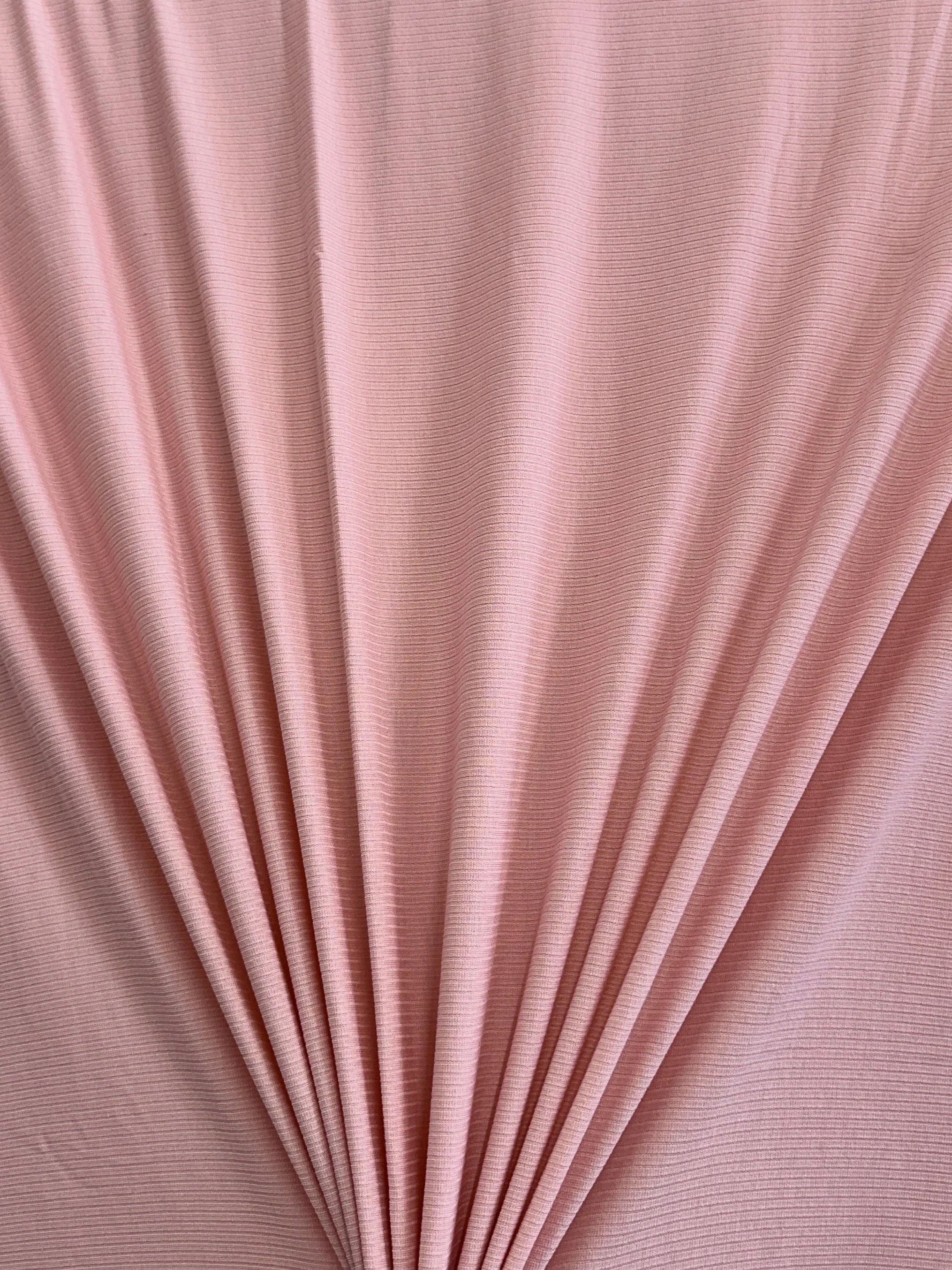 Blush Pink Solid Rib Knit - Image 2