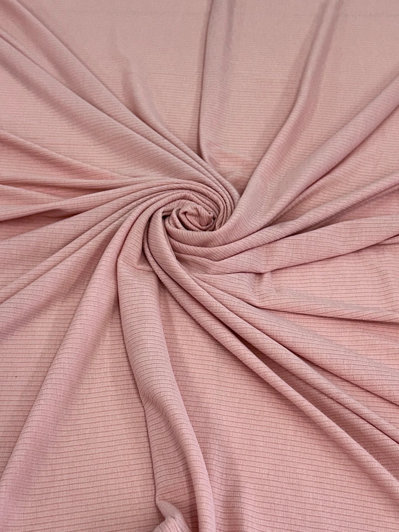 Blush Pink Solid Rib Knit - Image 6