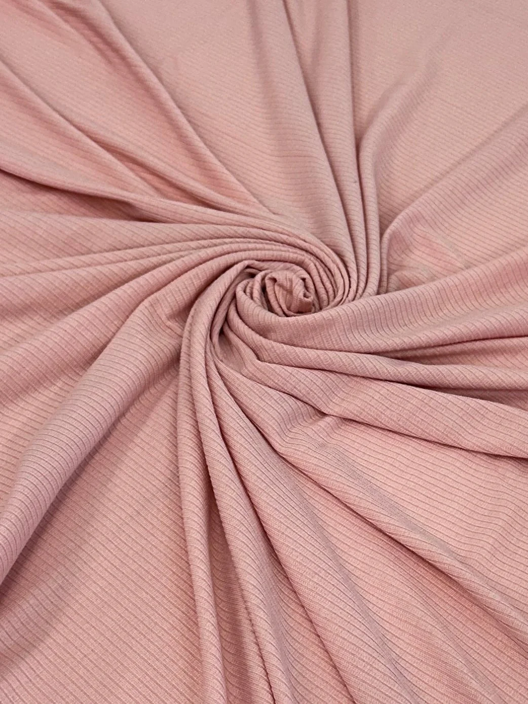 Blush Pink Solid Rib Knit - Image 7