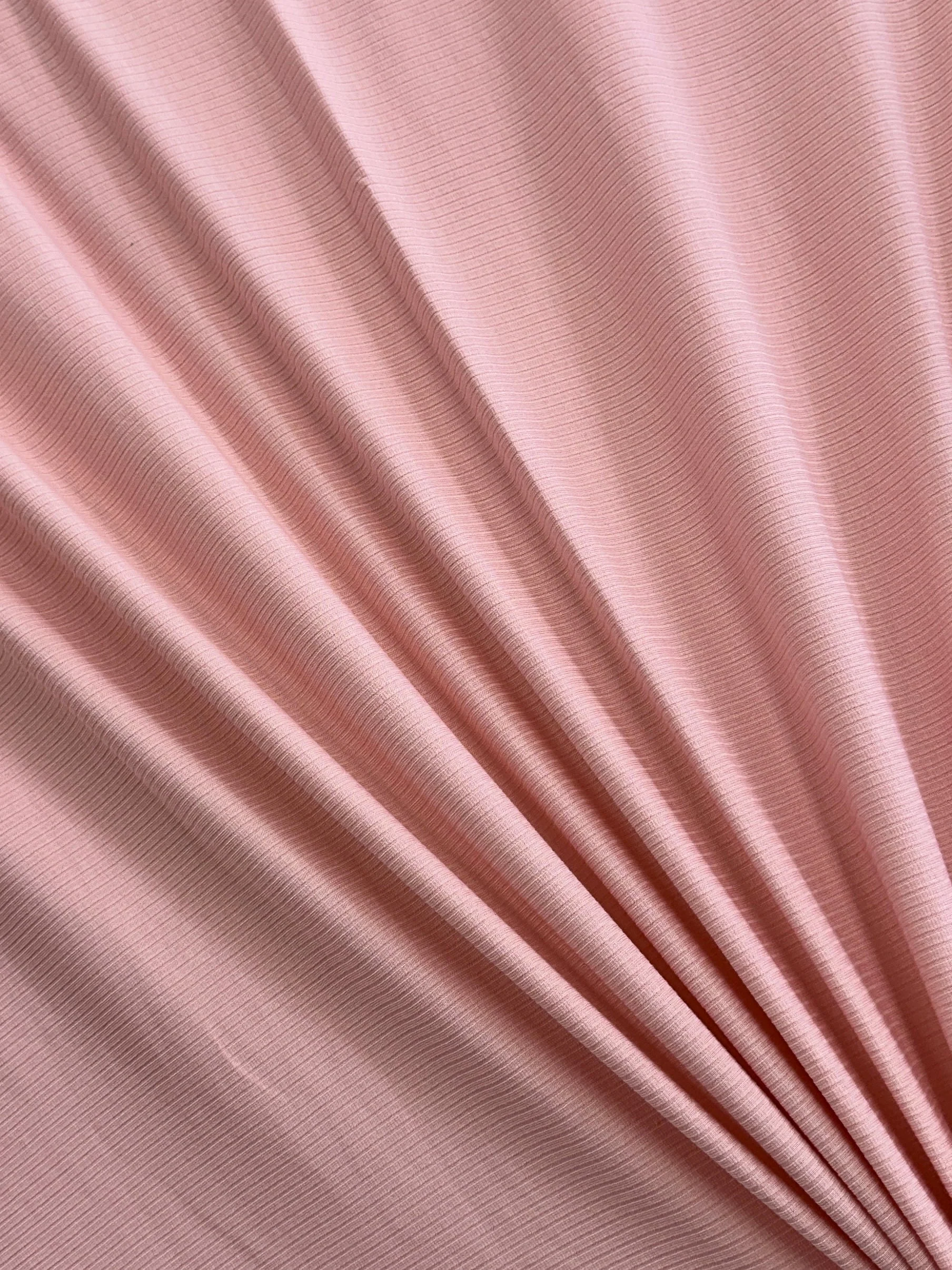 Blush Pink Solid Rib Knit - Image 9