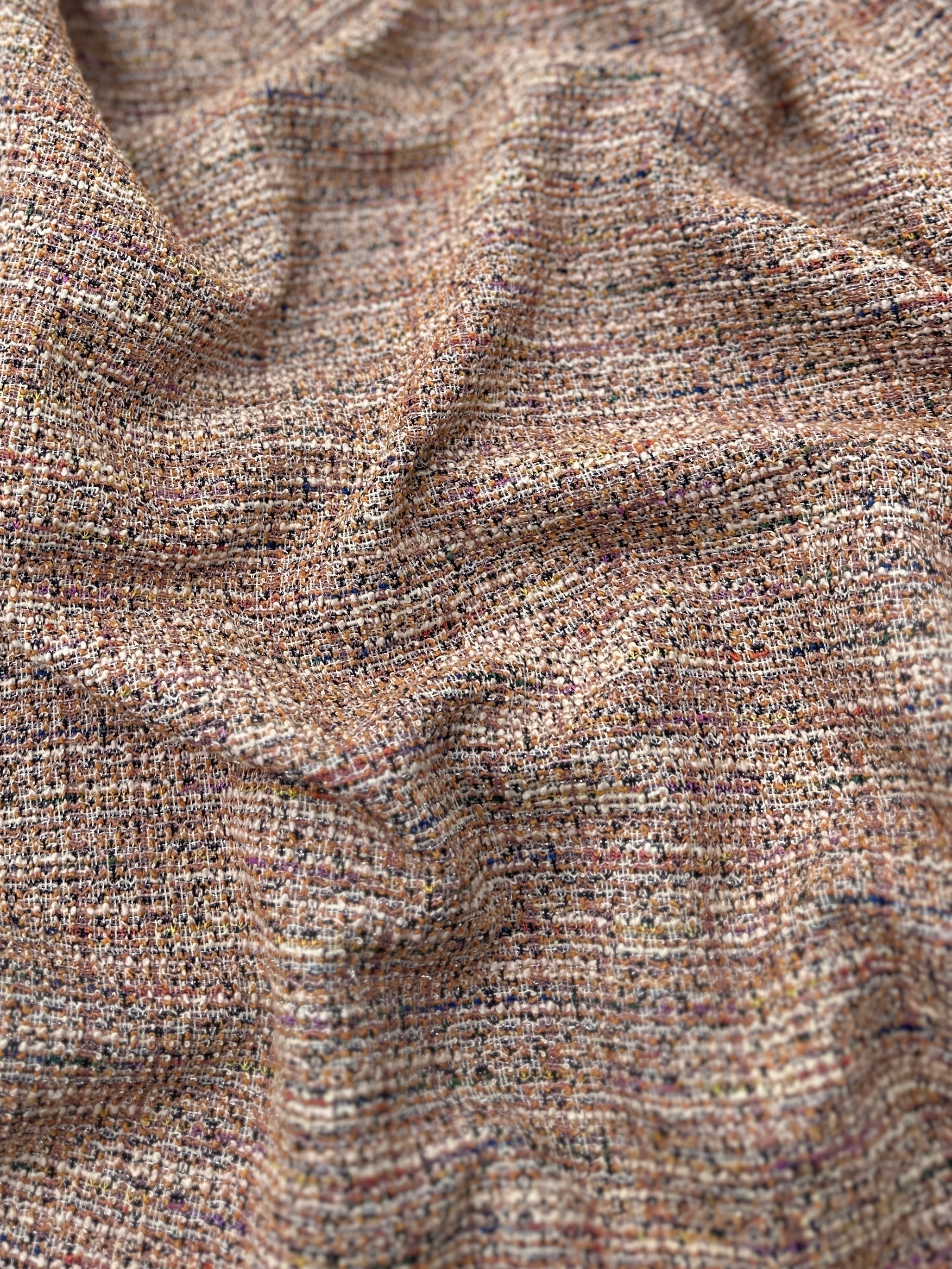Blush Pink Stretch Chenille Tweed - Image 2