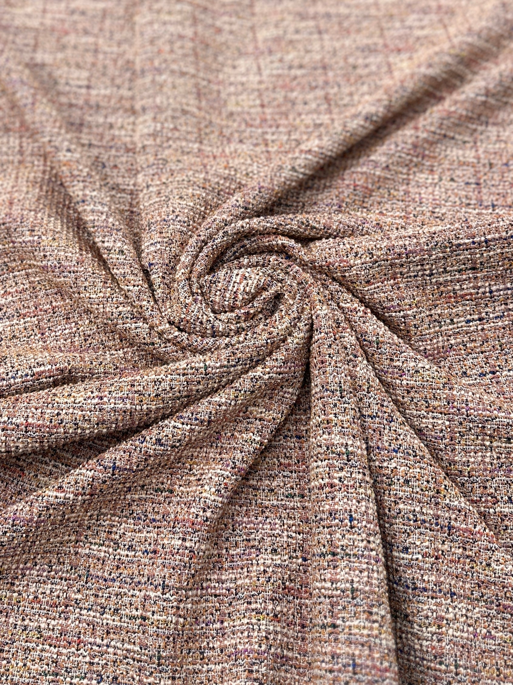 Blush Pink Stretch Chenille Tweed - Image 6