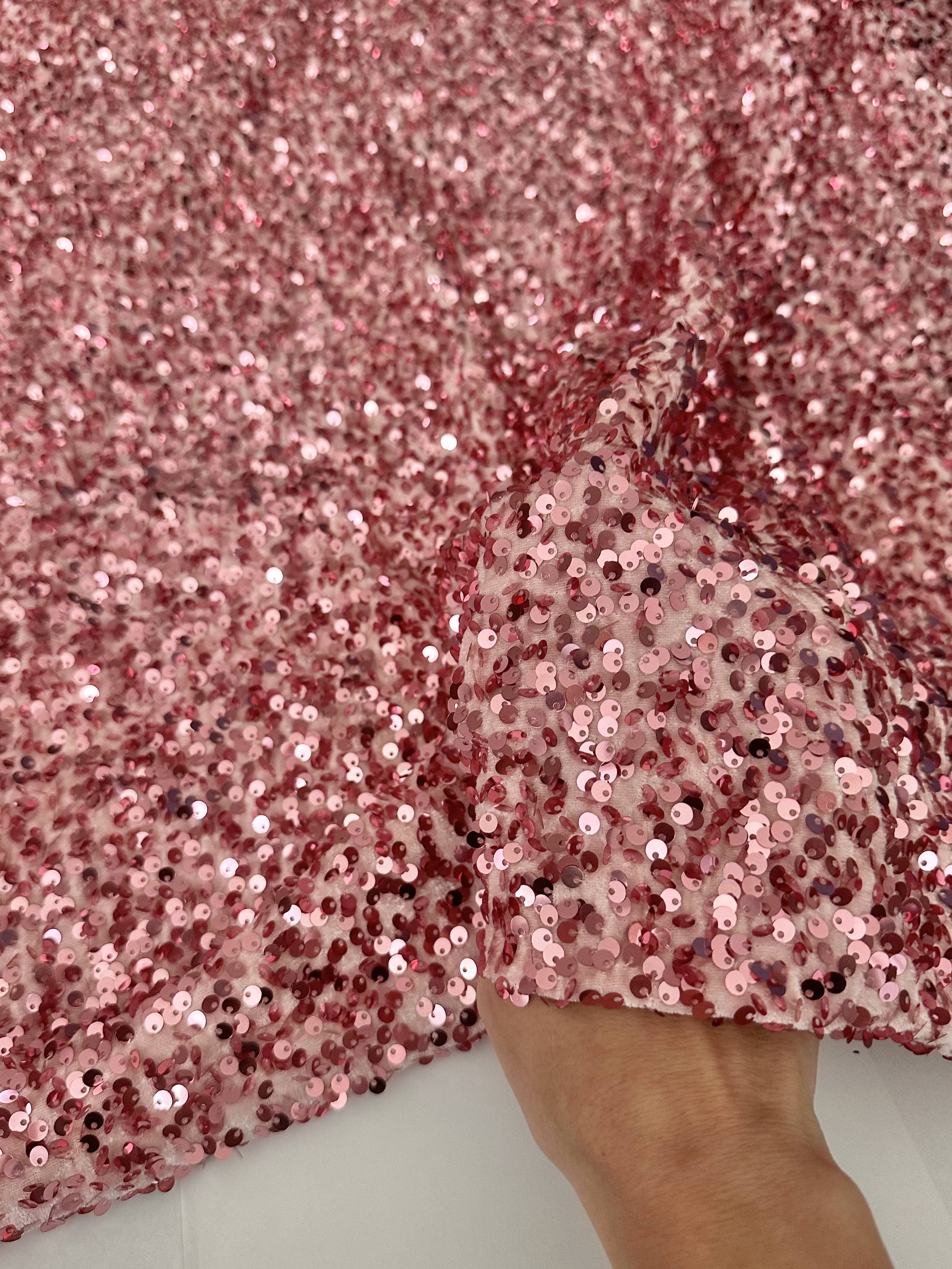 Blush Sequin on Velvet - Image 3