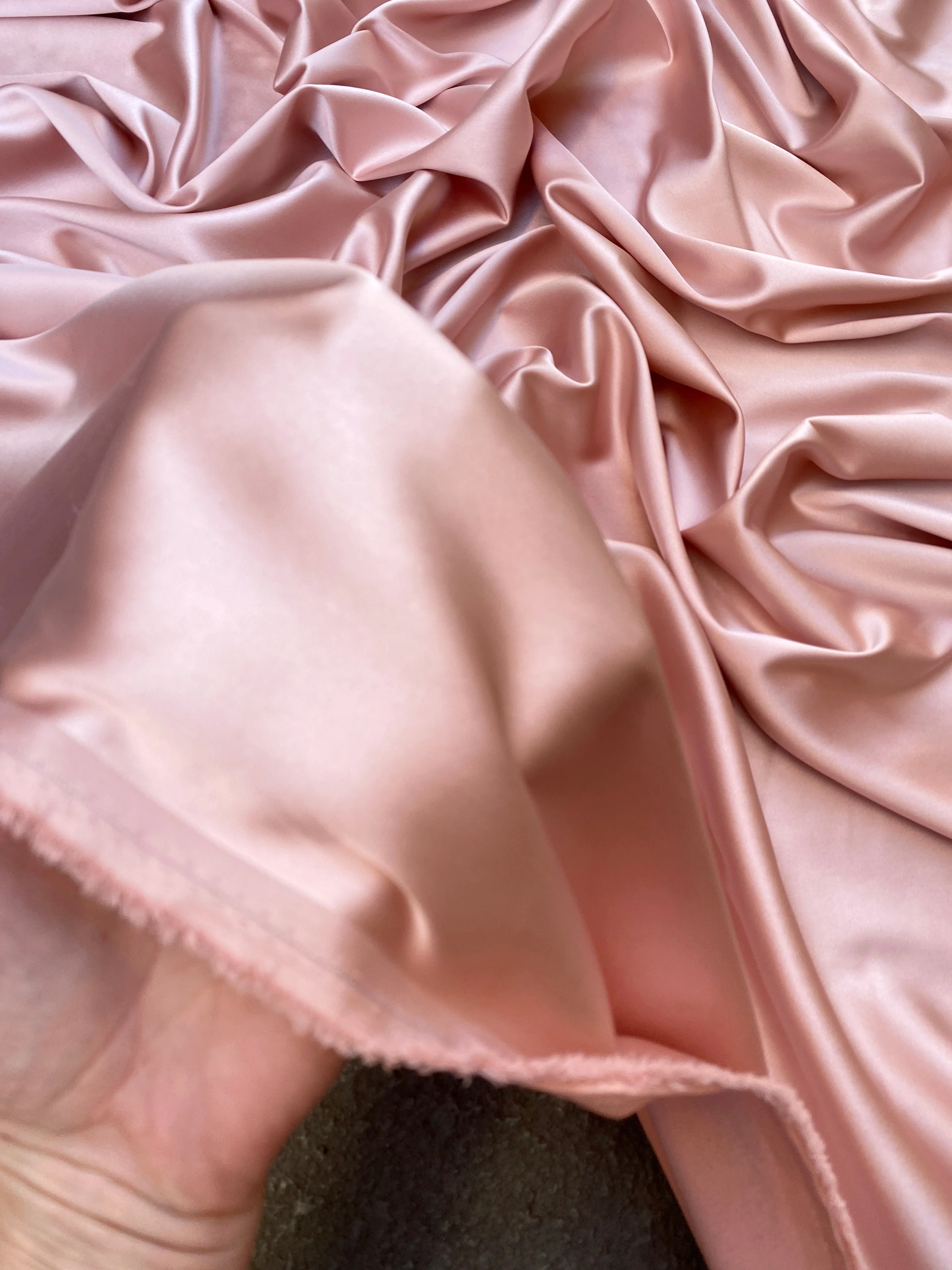 Blush Stretch Crepe Back Satin - Image 4