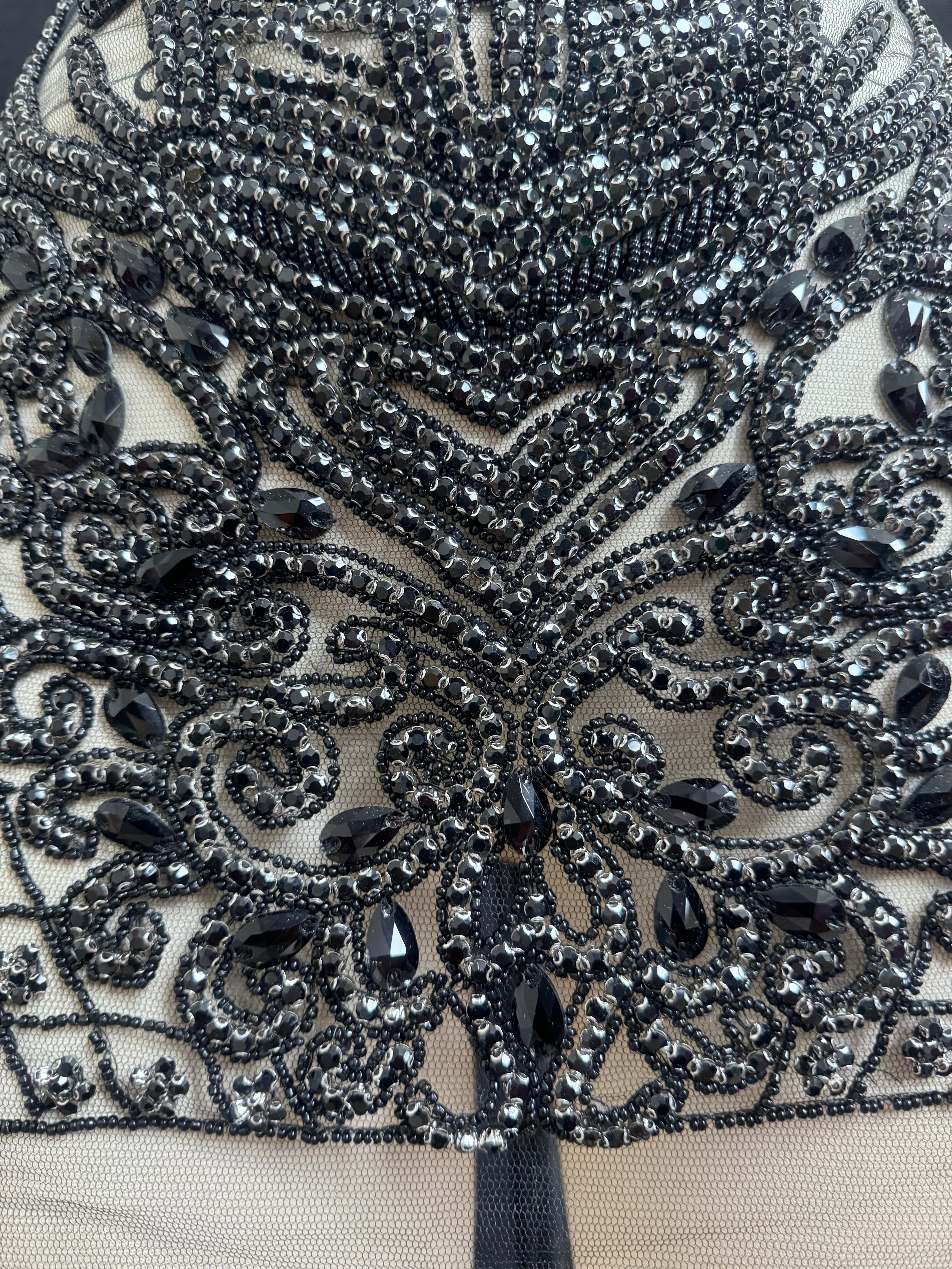 Brenda Black Rhinestone Bodice Applique - Image 8