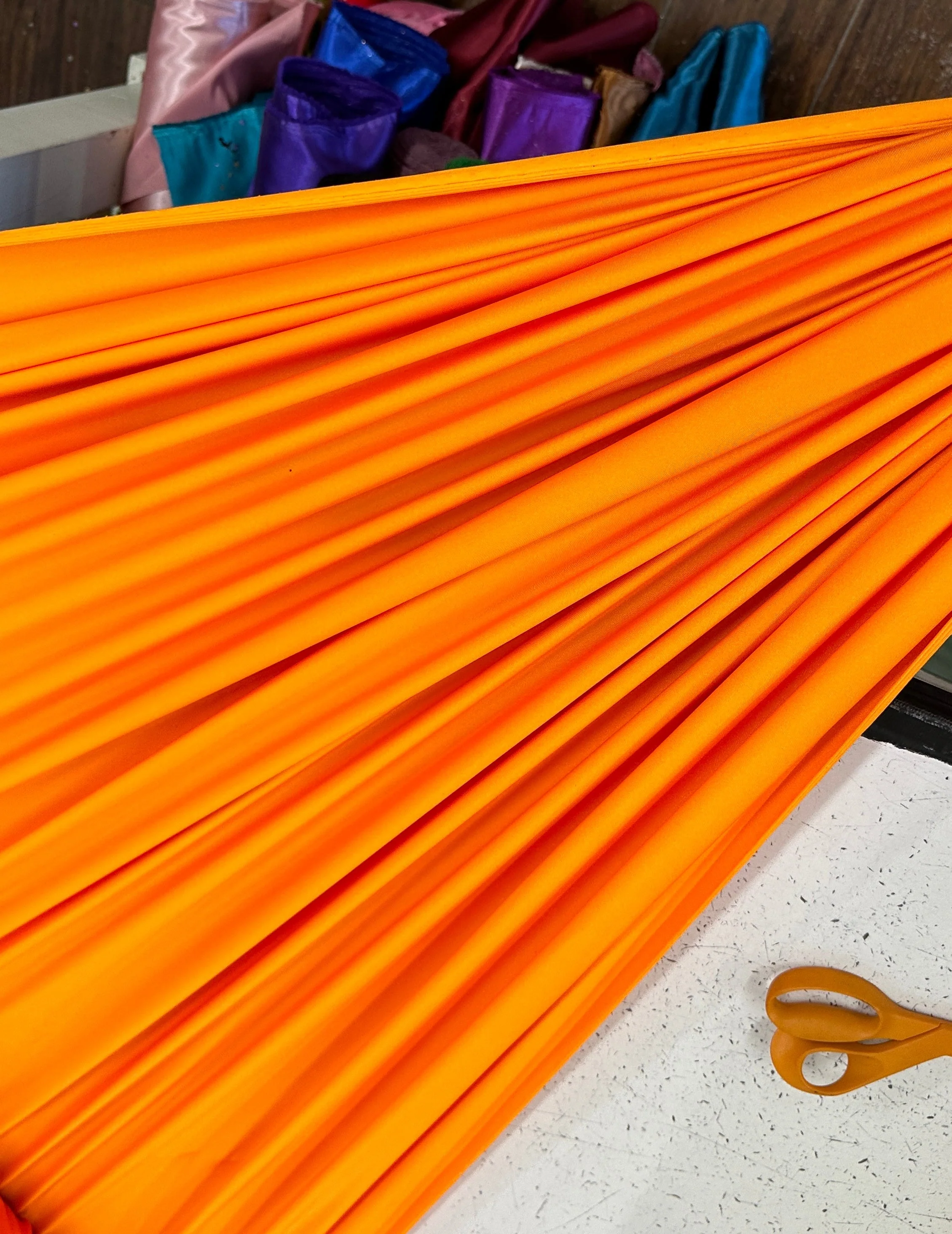 Bright Orange Lulu Yoga Nylon Spandex - Image 10
