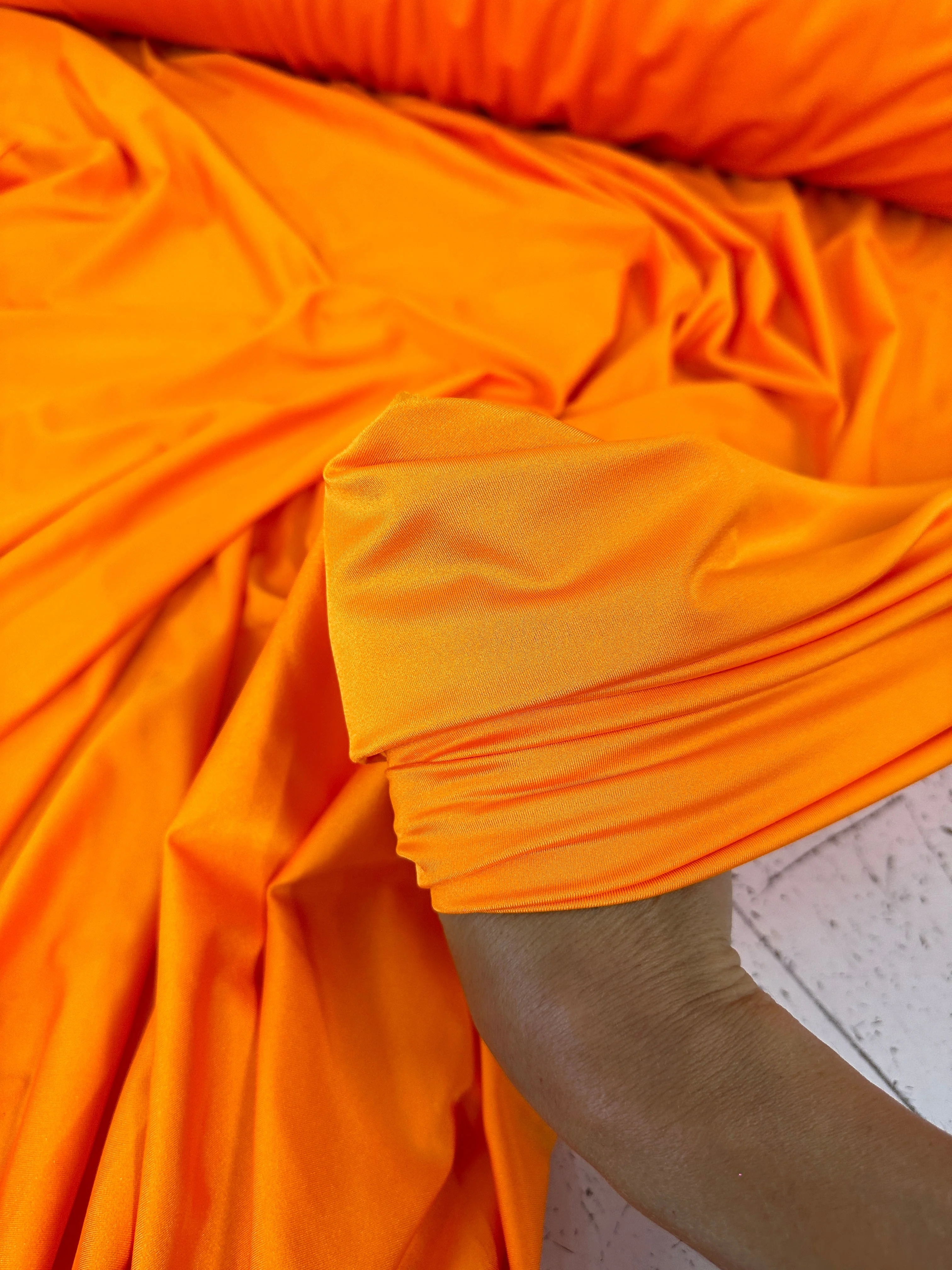 Bright Orange Lulu Yoga Nylon Spandex - Image 4