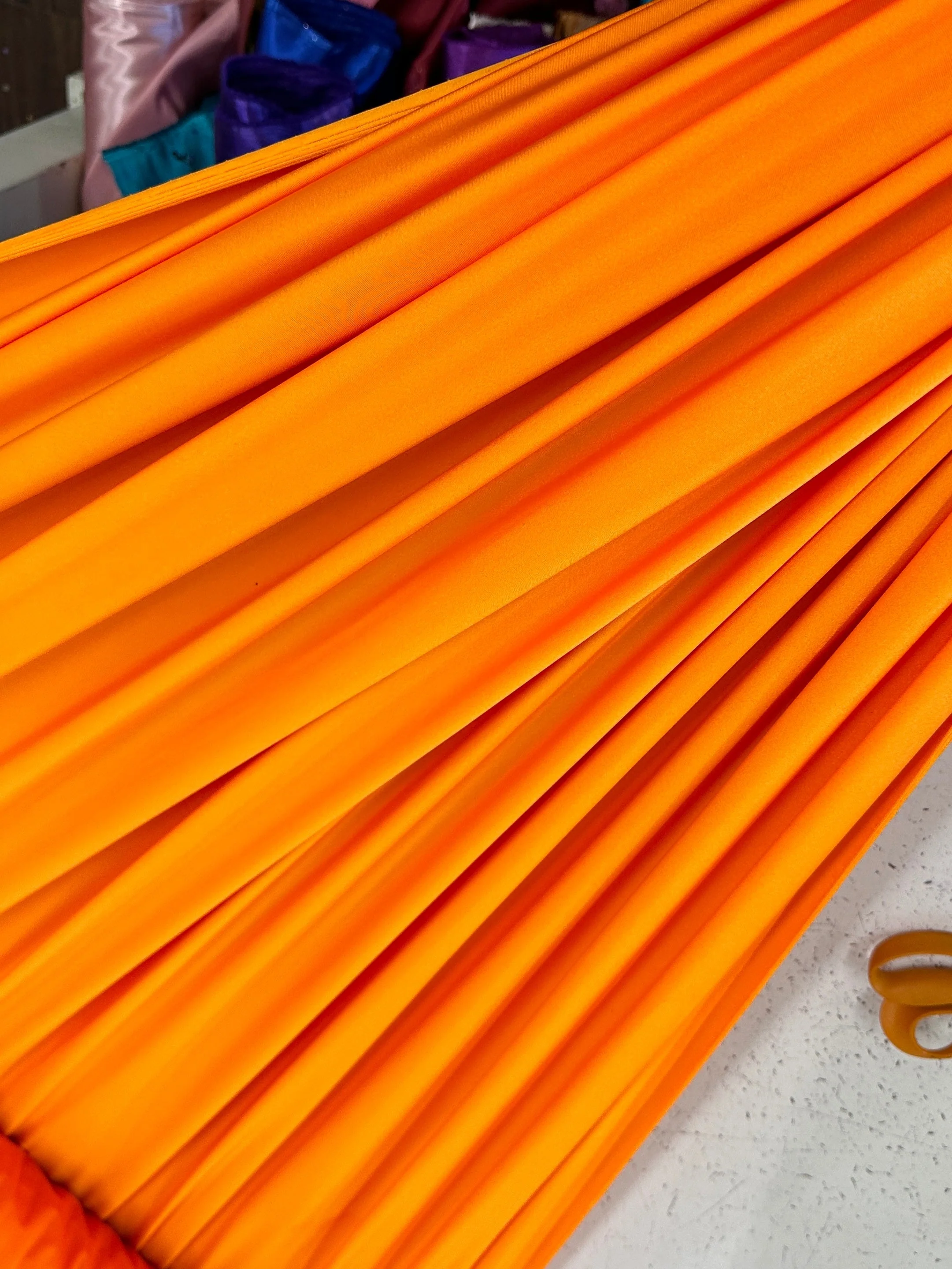 Bright Orange Lulu Yoga Nylon Spandex - Image 5
