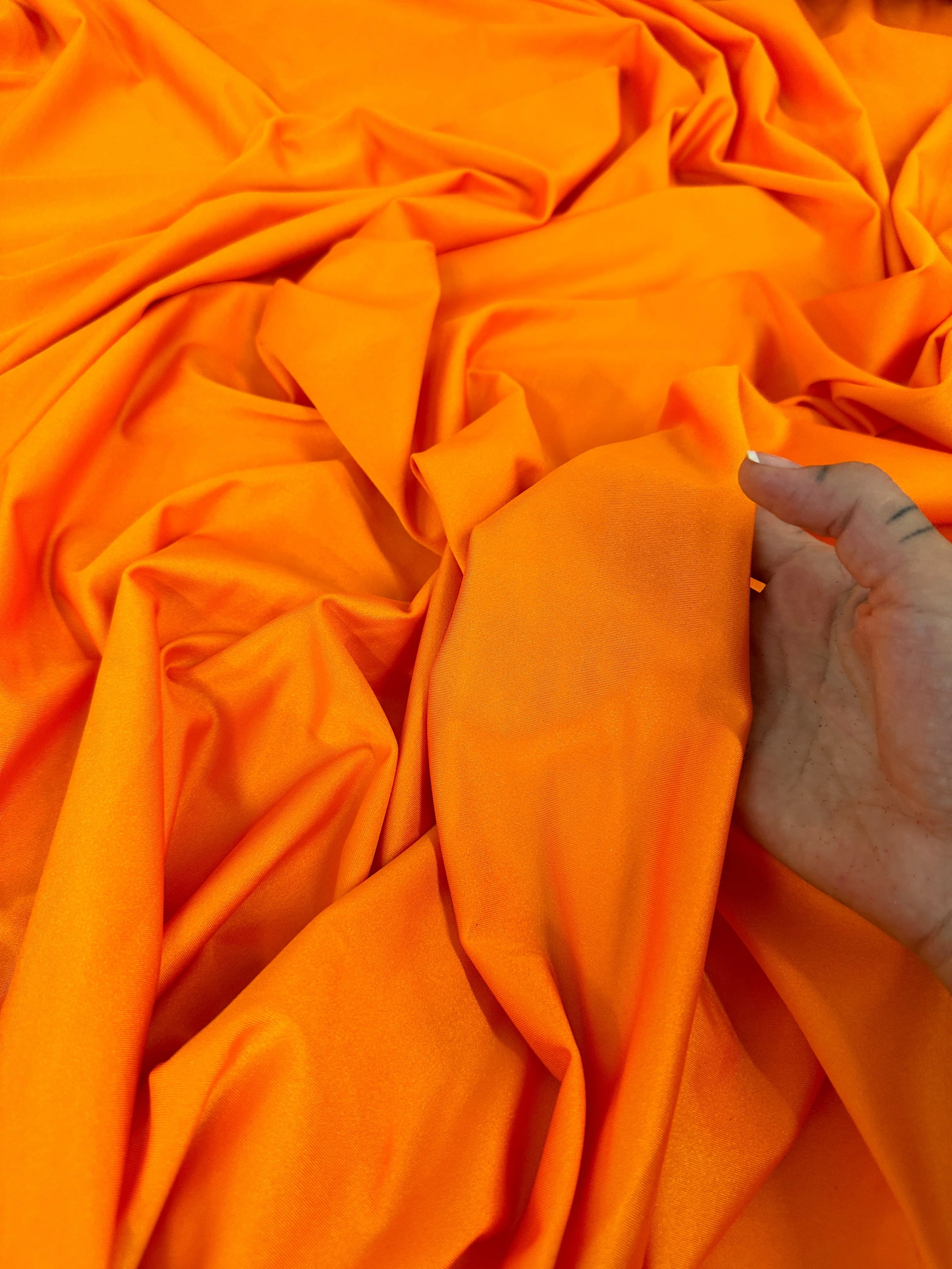 Bright Orange Lulu Yoga Nylon Spandex - Image 6
