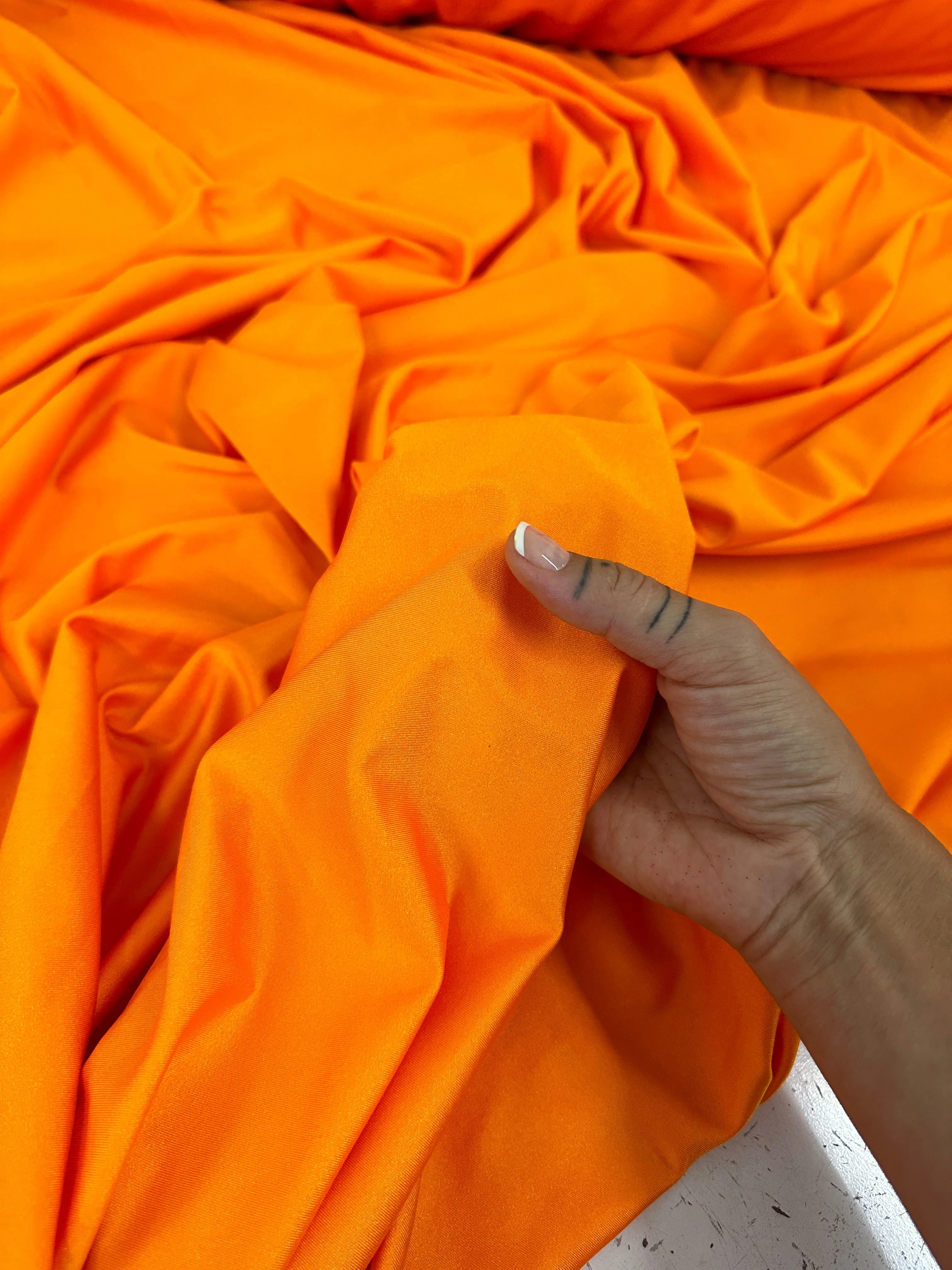 Bright Orange Lulu Yoga Nylon Spandex - Image 7