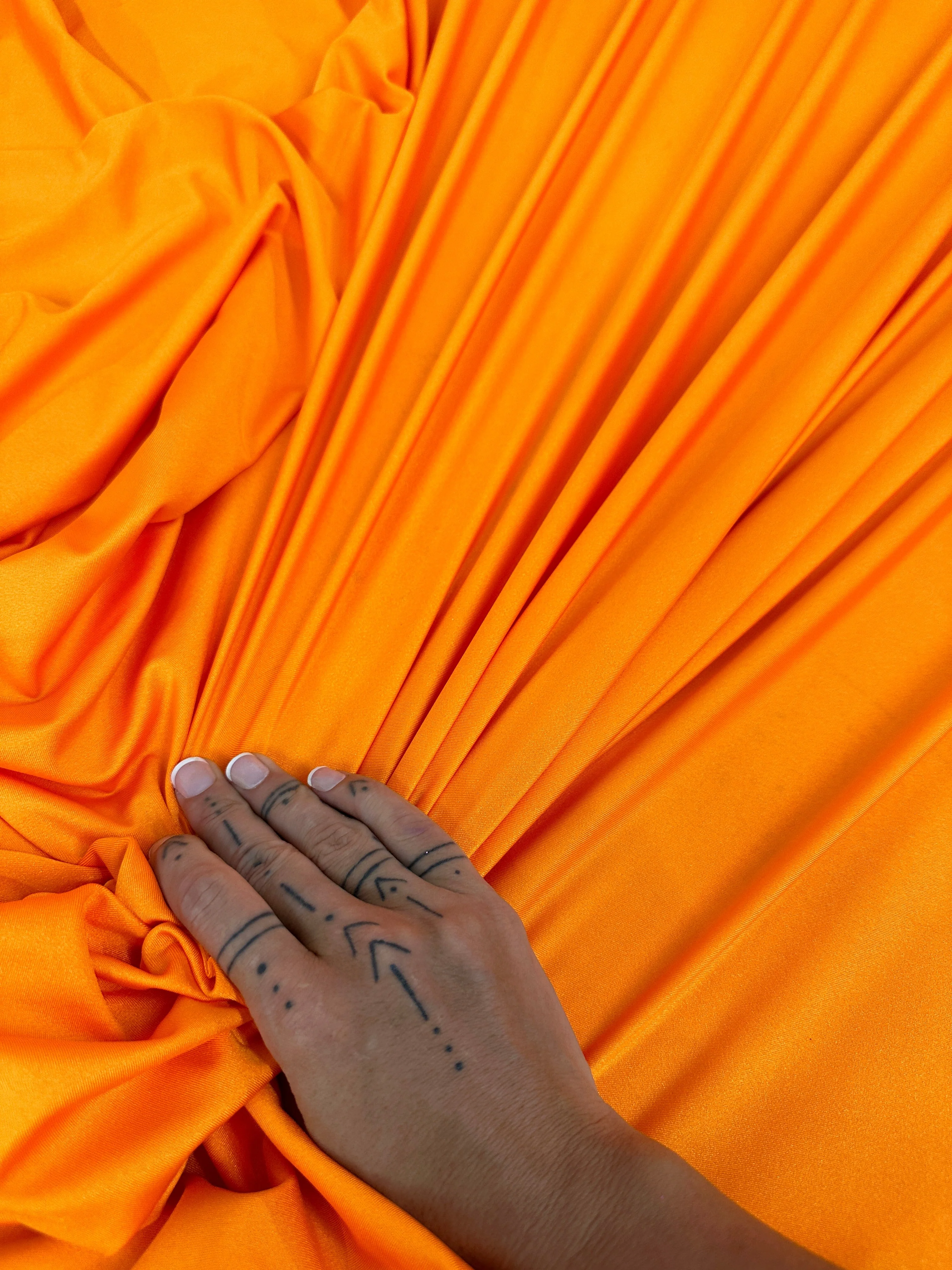 Bright Orange Lulu Yoga Nylon Spandex - Image 8