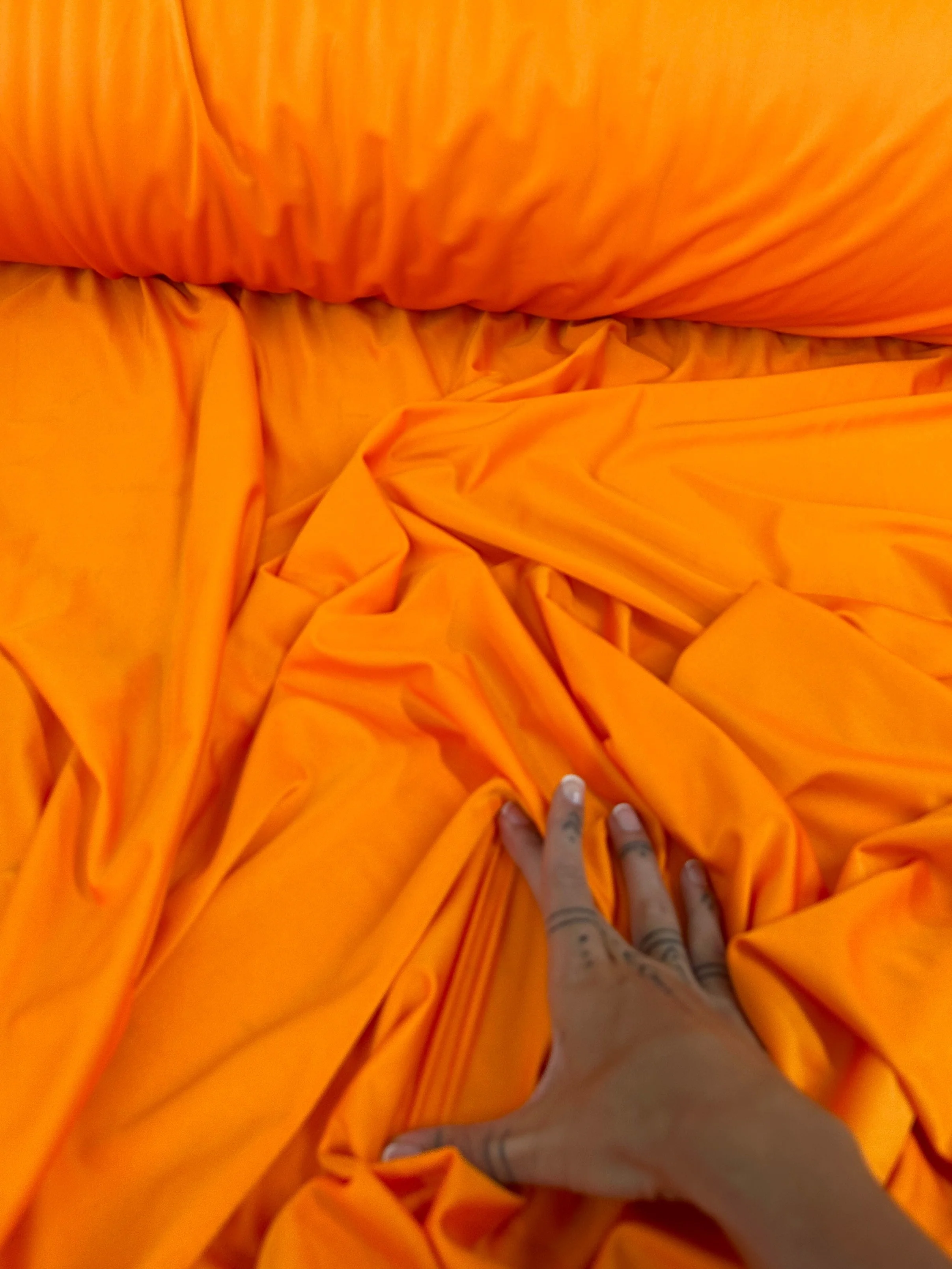 Bright Orange Lulu Yoga Nylon Spandex - Image 9