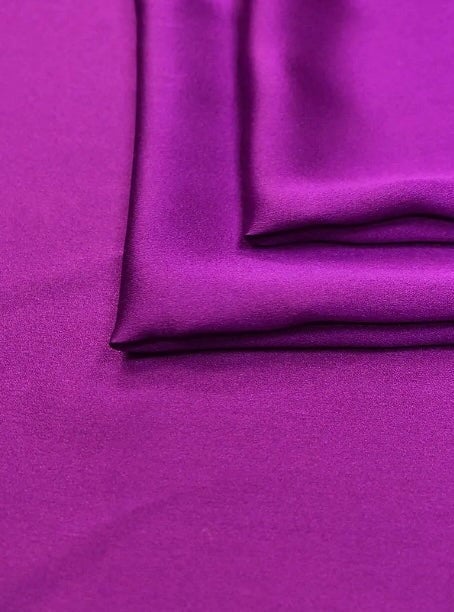 Magenta Silky Stretch Satin - Image 4