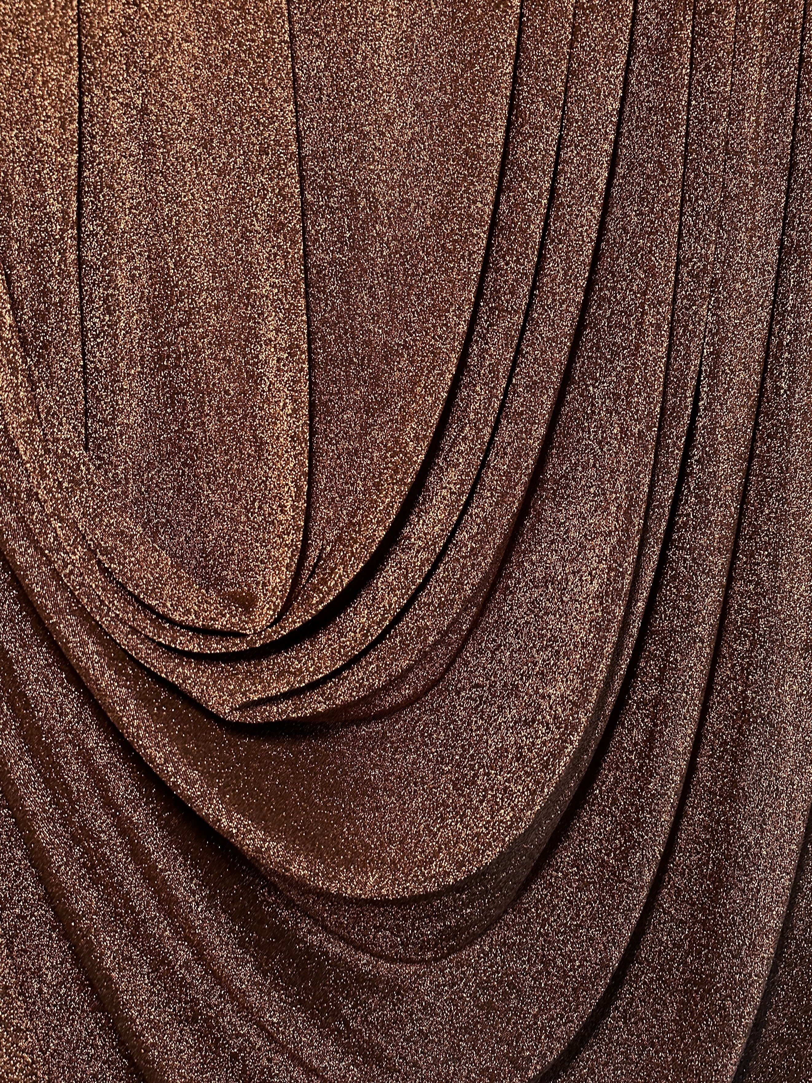 Bronze Copper Spandex Lurex Knit