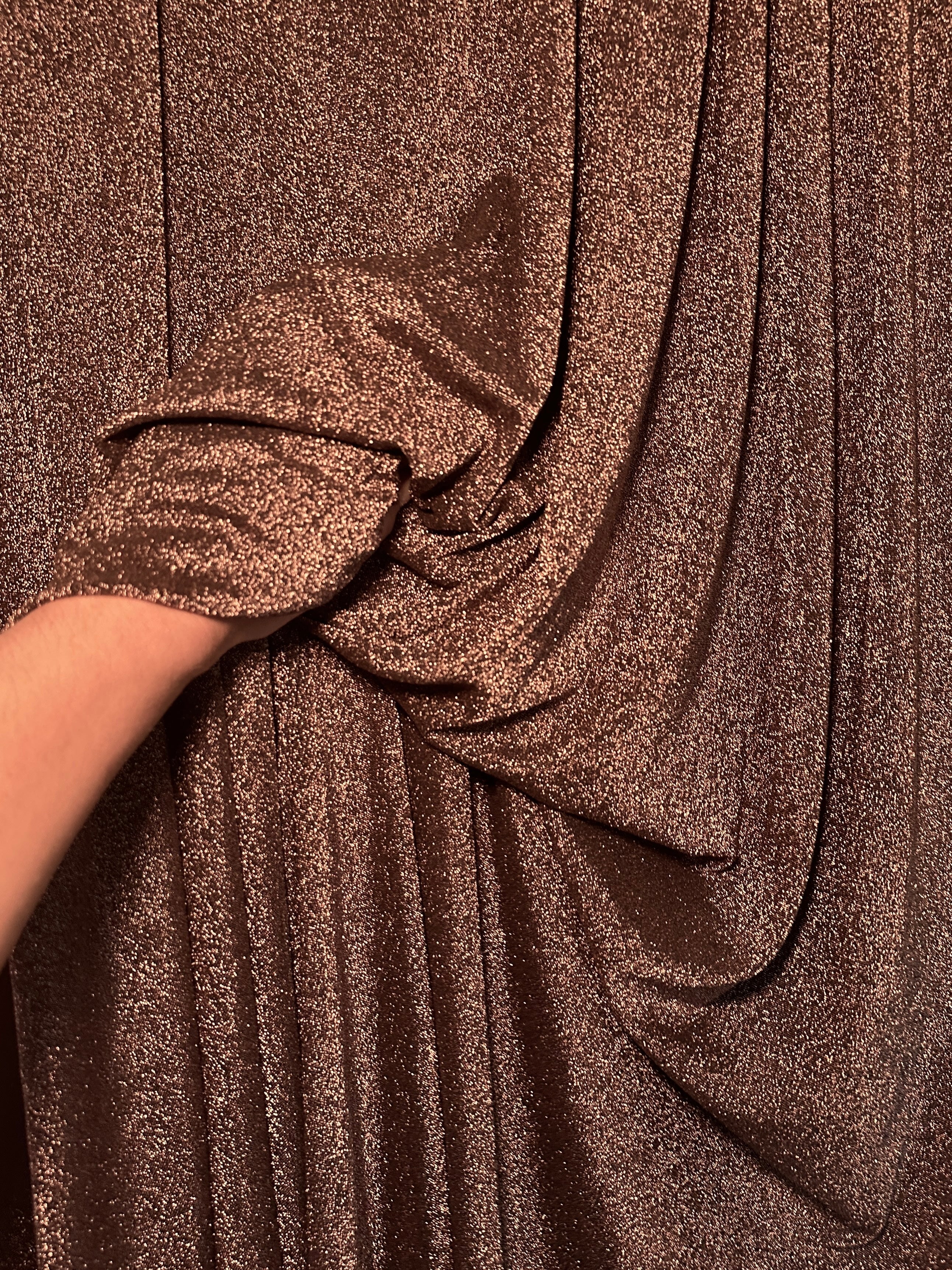Bronze Copper Spandex Lurex Knit - Image 2